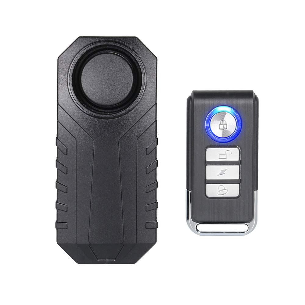 Mengshen Bicycle Alarm, Wireless Anti Theft Burglar Security Alarm For Bike Motorcycle Car Vehicles Door Window, 113Db Super Lou