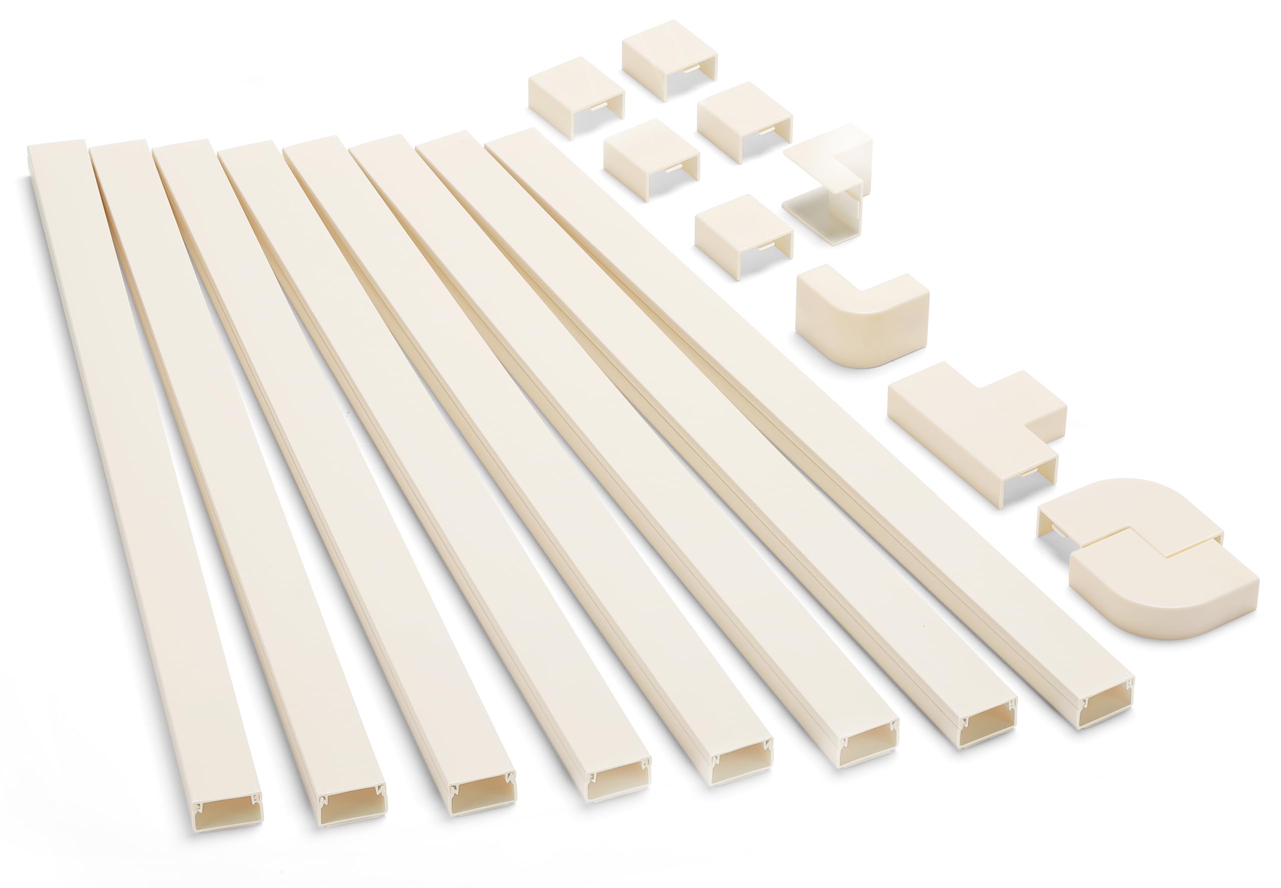 126In Cord Hider Kit, Wire Hiders For Tv On Wall, Paintable Cable Management Kit, Wire Cover For Wall Mount Tv, Hide Wires Along