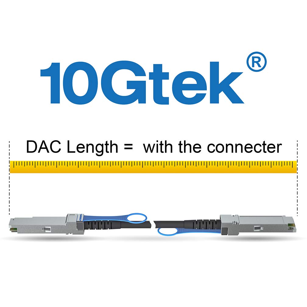 10Gtek 40G Qsfp+ Dac Cable   40Gbase Cr4 Passive Direct Attach Copper Twinax Qsfp Cable For Cisco Qsfp H40G Cu3M, Meraki Ma Cbl