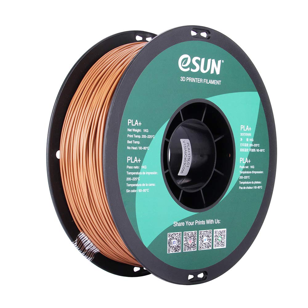 Esun Pla Pro (Pla+) 3D Printer Filament, Dimensional Accuracy +/  0.03 Mm, 1Kg Spool, 1.75Mm, Light Brown
