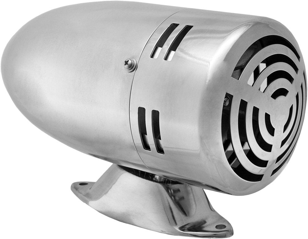 Vixen Horns Loud Old Fashion Motor Driven Stainless Steel Metal Alarm/Siren (Air Raid) Chrome 12V Vxs 9070S