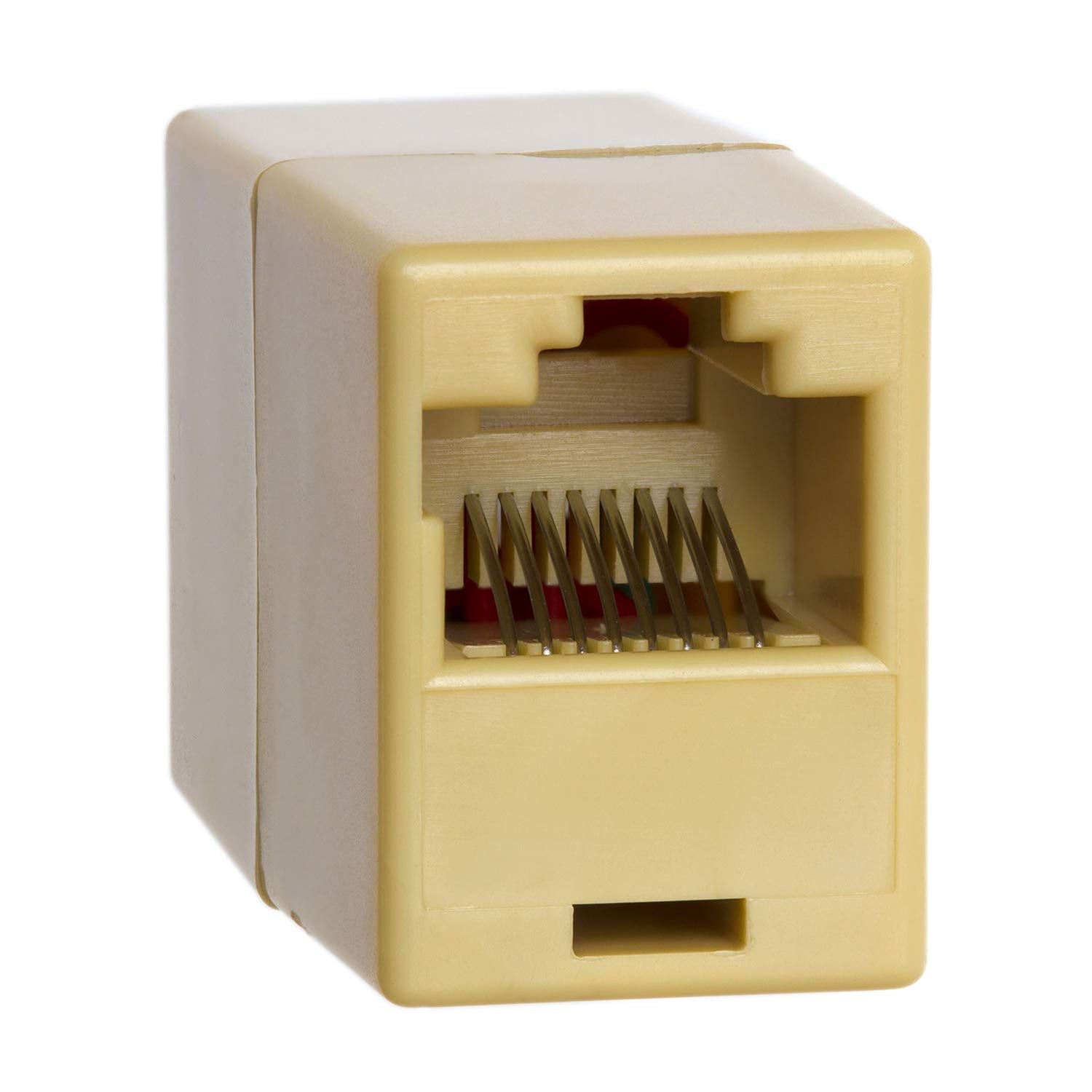 Cmple - Inline Coupler Rj45 Cat5E Keystone Jack 8P8C Straight - Beige