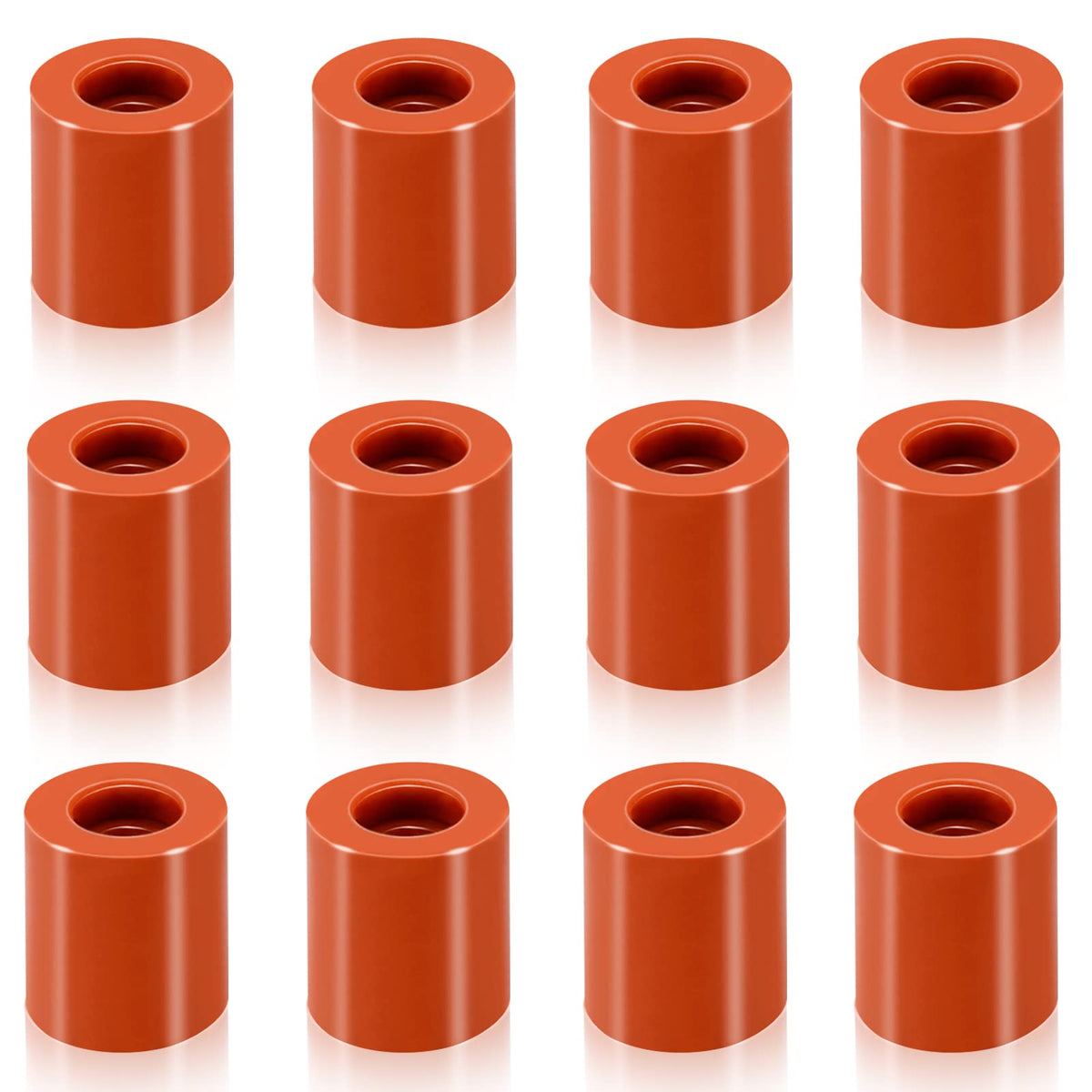 Agatige 12Pcs 3D Printer Heat Bed Leveling Parts, 16Mm 3D Printer Leveling Column Silicone Buffer 3D Printer Heat Bed Leveling P