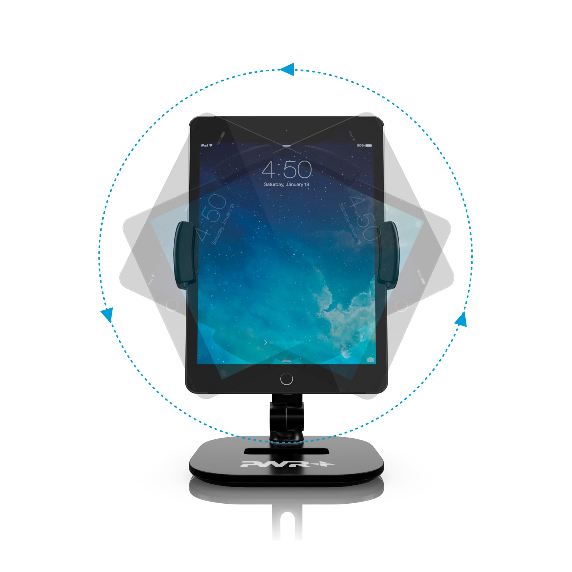 Tablet Stands And Holders Adjustable: Tablet Cell Phone Holder 360 Degree Swivel Angle Rotation For 4 To 11 Inches Tab Phone Ipa