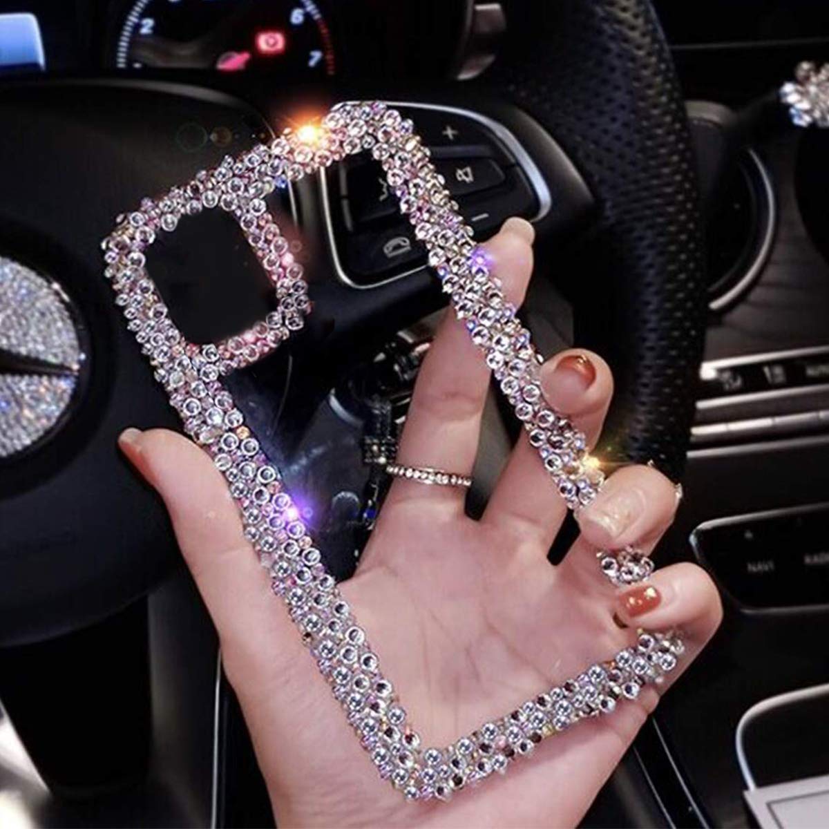 Bonitec Compatible With Iphone 13 Pro Max Case For Women Girls 3D Glitter Sparkle Bling Case Luxury Shiny Cute Crystal Charms Rh