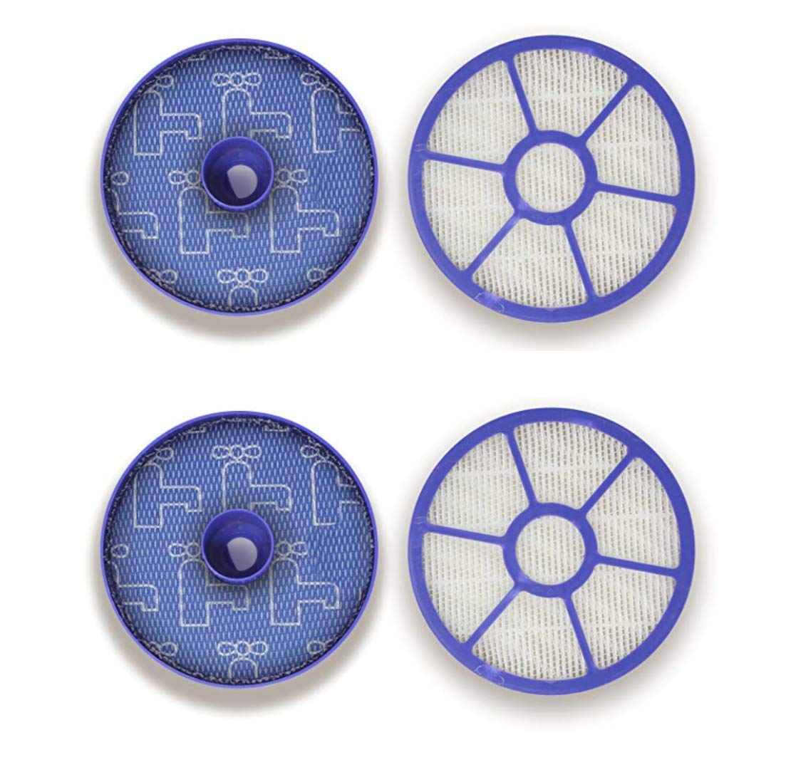 Fette Filter 2 Pre Motor Filter & 2 Post Motor Exhaust Hepa Filter Set   Compatible With Dyson Dc33 Multi Floor, Dc33 Total Clea
