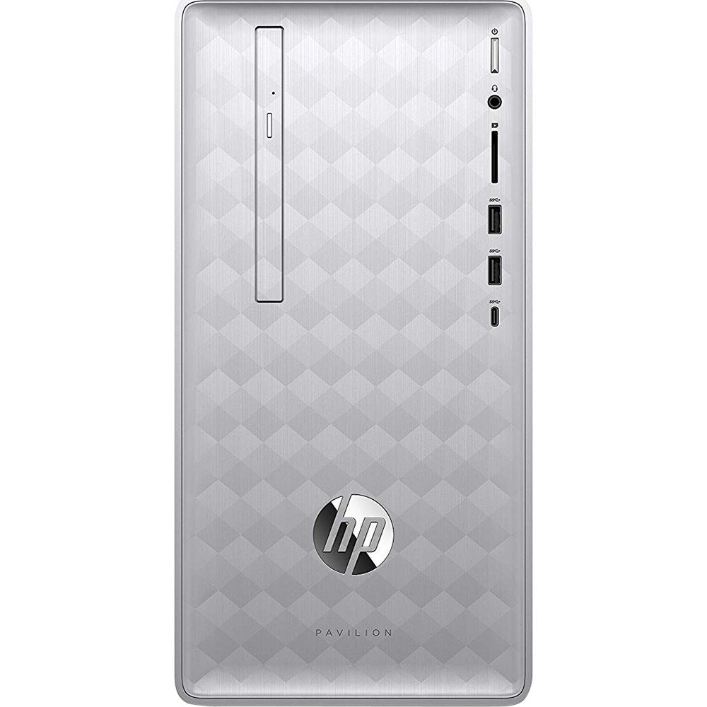 HP Pavilion Desktop Computer, AMD Ryzen 3 2200G, 4GB RAM, 1TB Hard Drive, Windows 10 (590 p0020, Silver)