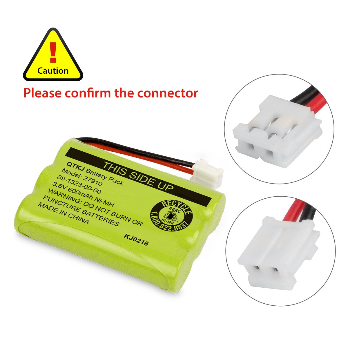 Qtkj Cordless Phone Battery For Motorola Sd-7501 Md7161 At&T 27910 89-1323-00-00 E1112 E2801 Tl72108 Vtech I6725 Radioshack 23-9