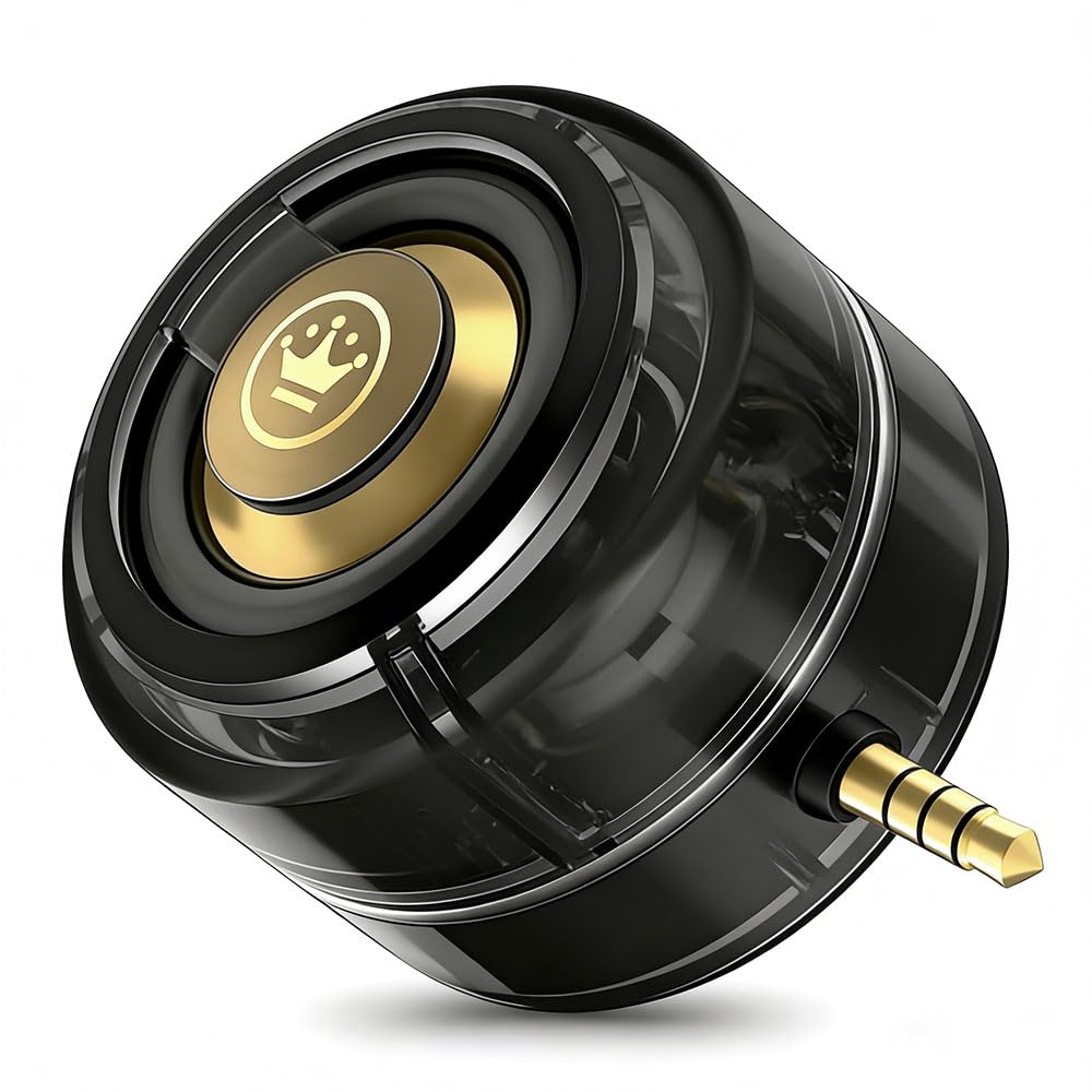 YOBCHYUD 2026 Portable Speaker, Small Speakers with 3.5mm Aux Input Jack, Plug-in Mini Speaker, Suitable for Call, Digital Wind