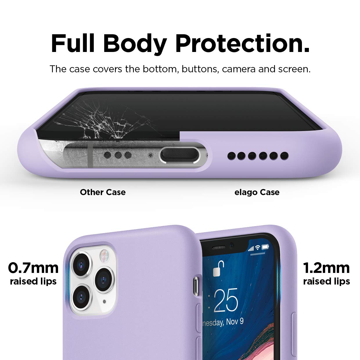 Elago Compatible With Iphone 11 Pro Case, Liquid Silicone Case, Full Body Protective Cover, Shockproof, Slim Phone Case, Anti-Sc