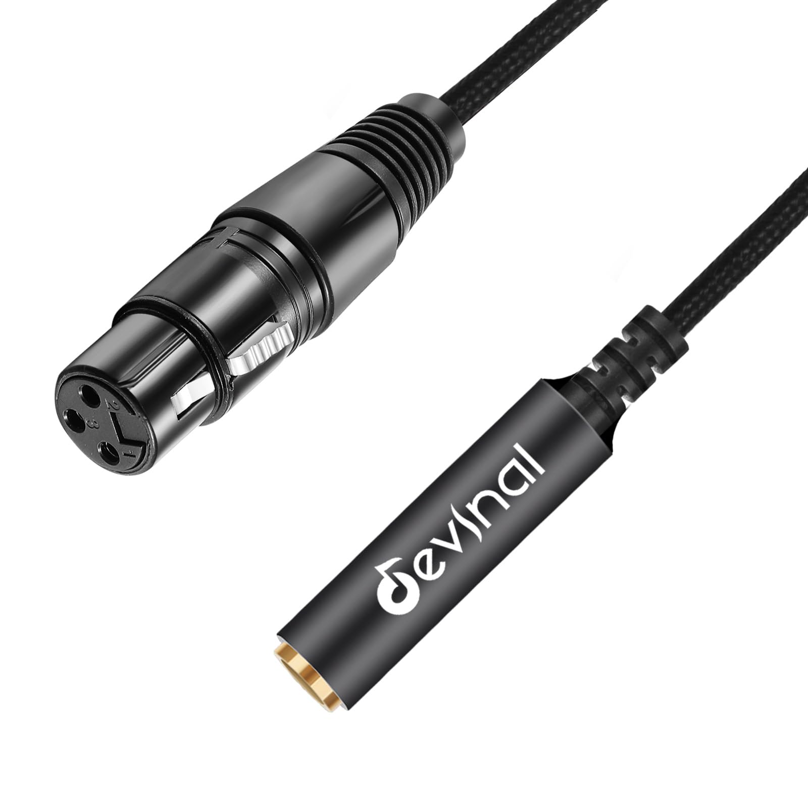 Devinal Xlr Female To 1/4 '' Female Cable, 3 Pin Xlr Female To 6.35Mm Socket Audio Cord, Xlr Jack To Ts/Trs Quarter Inch Adapter