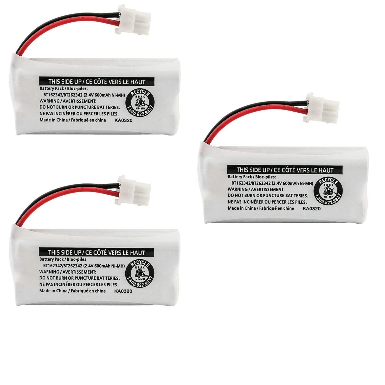Kastar 3 Pack Battery Replacement For Vtech Cs6729 5 Cs6829 Cs6829 2 Cs6829 3 Cs6859 Cs6859 2 Cs80100 Cs81100 Cs82100 Cs82300 Cs