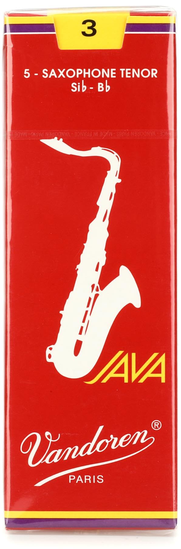 Vandoren Sr273R Tenor Sax Java Red Reeds Strength 3; Box Of 5