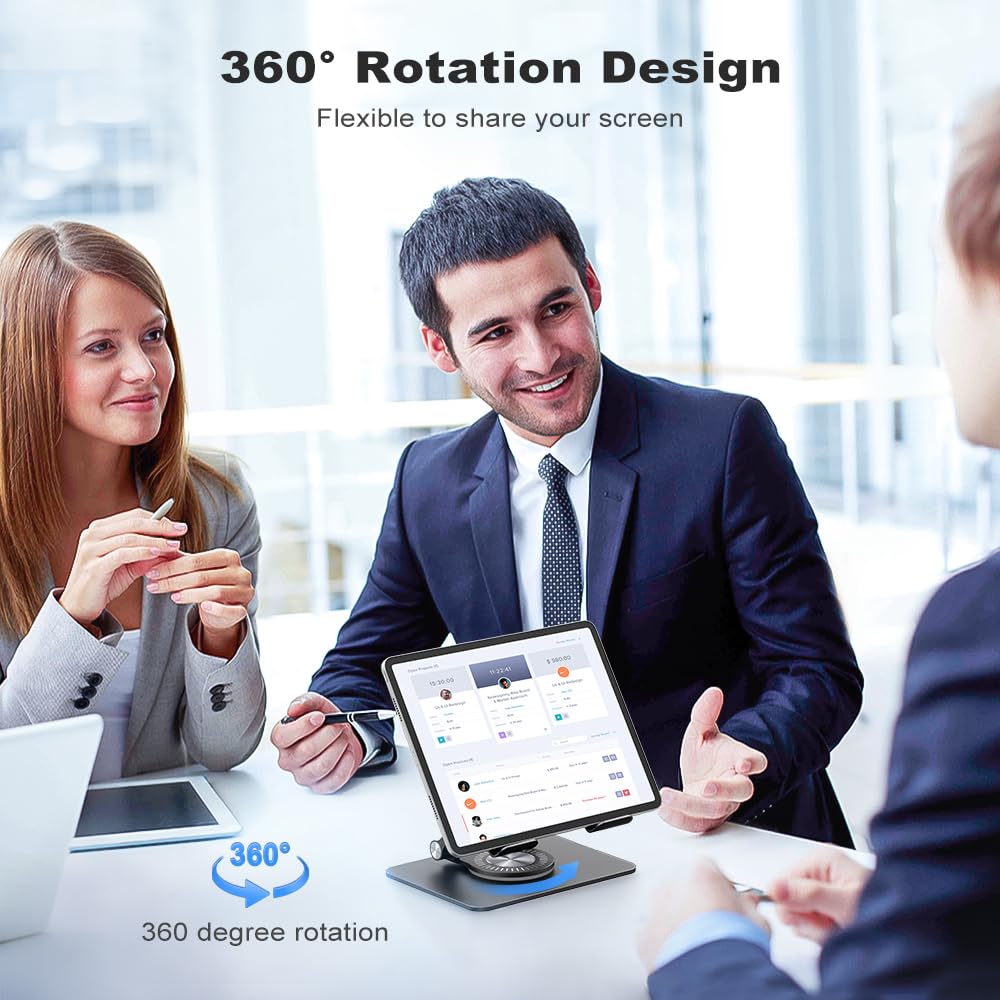 Joiot Tablet Stand, Swivel Tablet Stand With 360 Rotating Base, Adjustable Tablet Holder For Drawing, Compatible With Ipad Pro/A