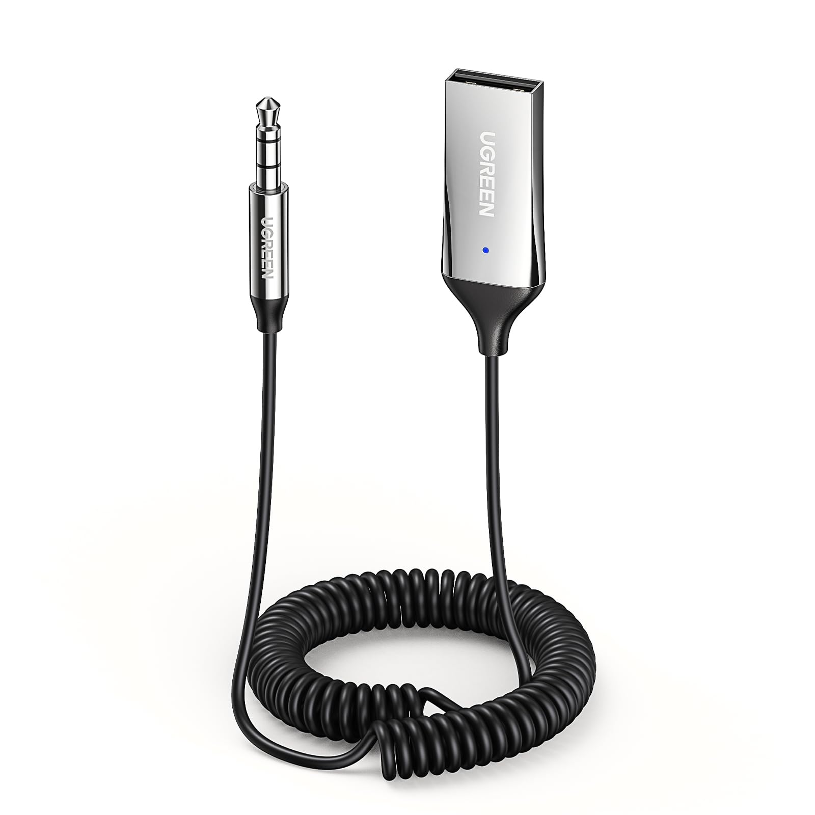 Ugreen Aux To Bluetooth 5.3 Adapter 3.5Mm Bluetooth Receiver For Car Usb 2.0 To 3.5Mm Jack Kit With Built In Microphone Aux Inpu