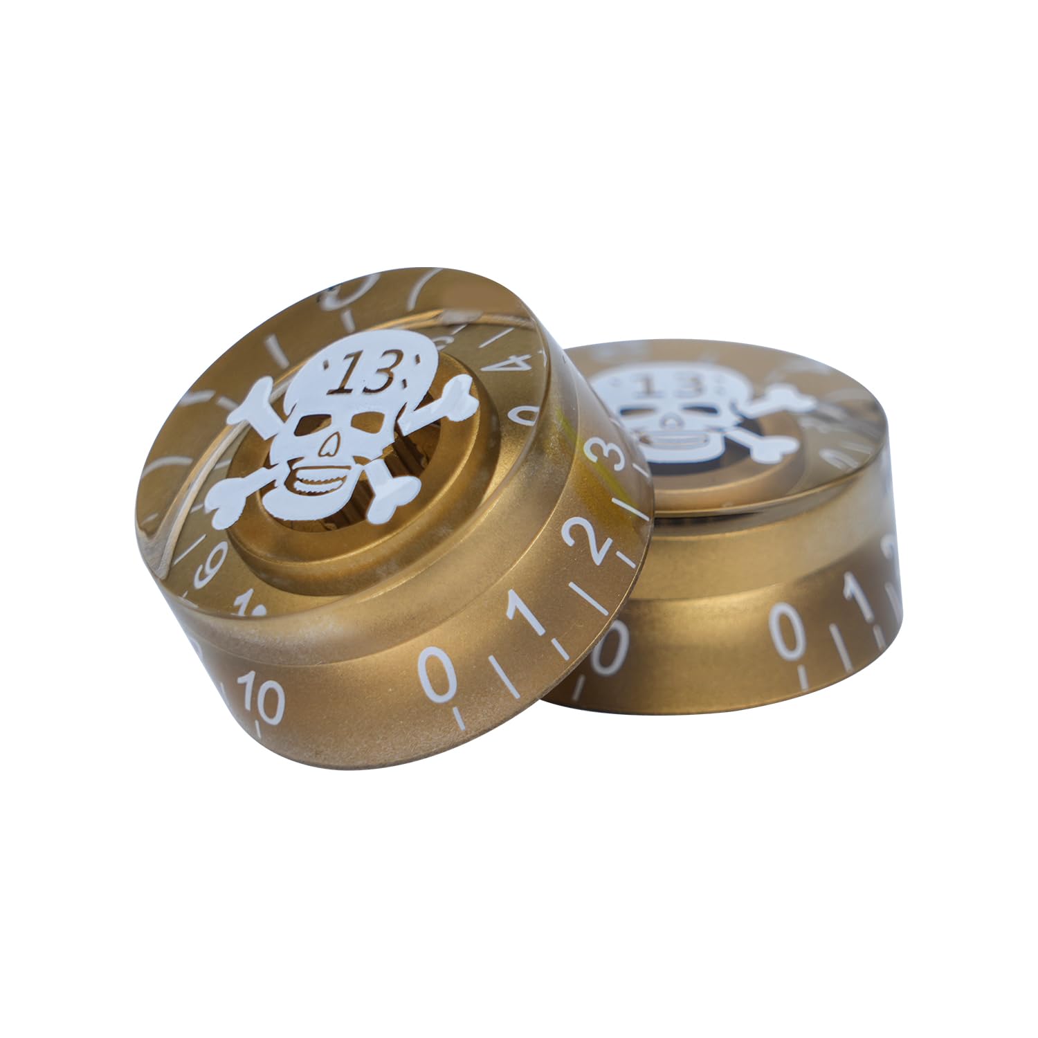 Xiyangjuan 4Pcs Gold Skull Guitar Knobs Top Hat Speed Volume Tone Control Knob Vintage Pedal Control Knobs For Epiphone Les Paul