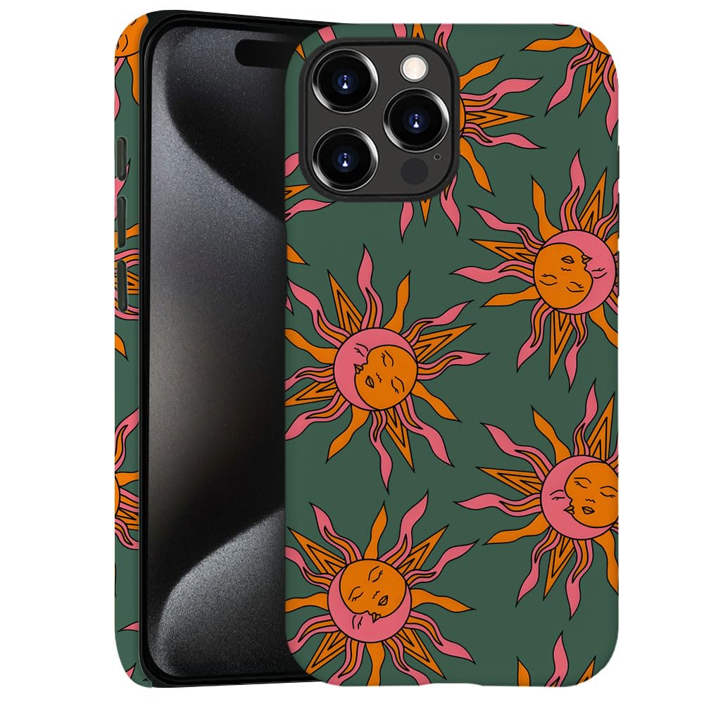 Generic Case for iPhone 11 Pro Max - [Drop Protection Phone Cover] - Hybrid Case for Girl Women - Moon Sun Celestial