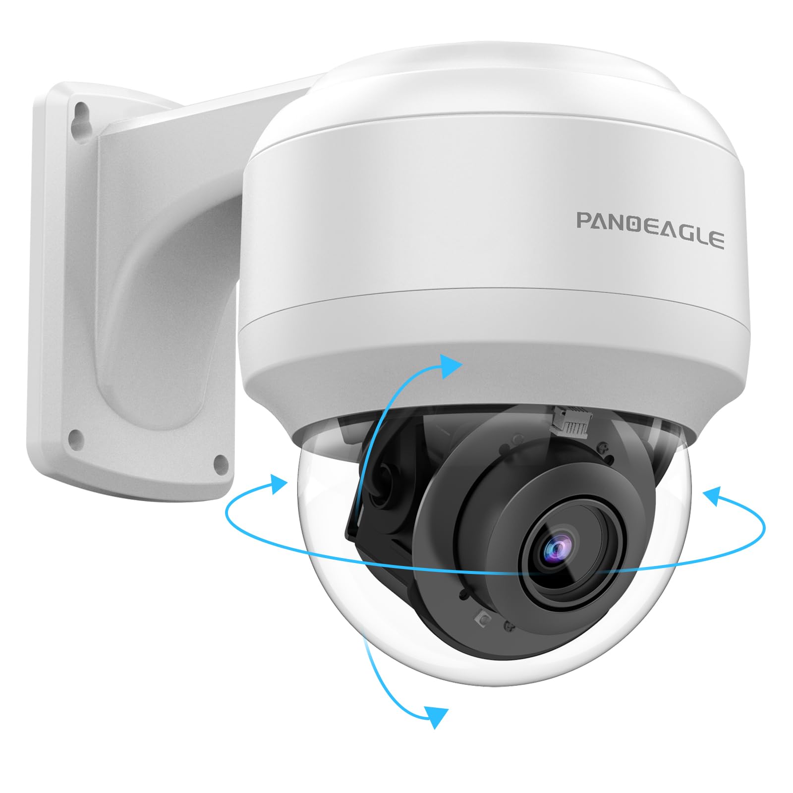 Panoeagle Outdoor 8Mp Ptz Poe Ip Camera Dome With Pan Tilt 4X Optical Zoom Motorized Lens, Built In Mic, Human Vehicle Detection