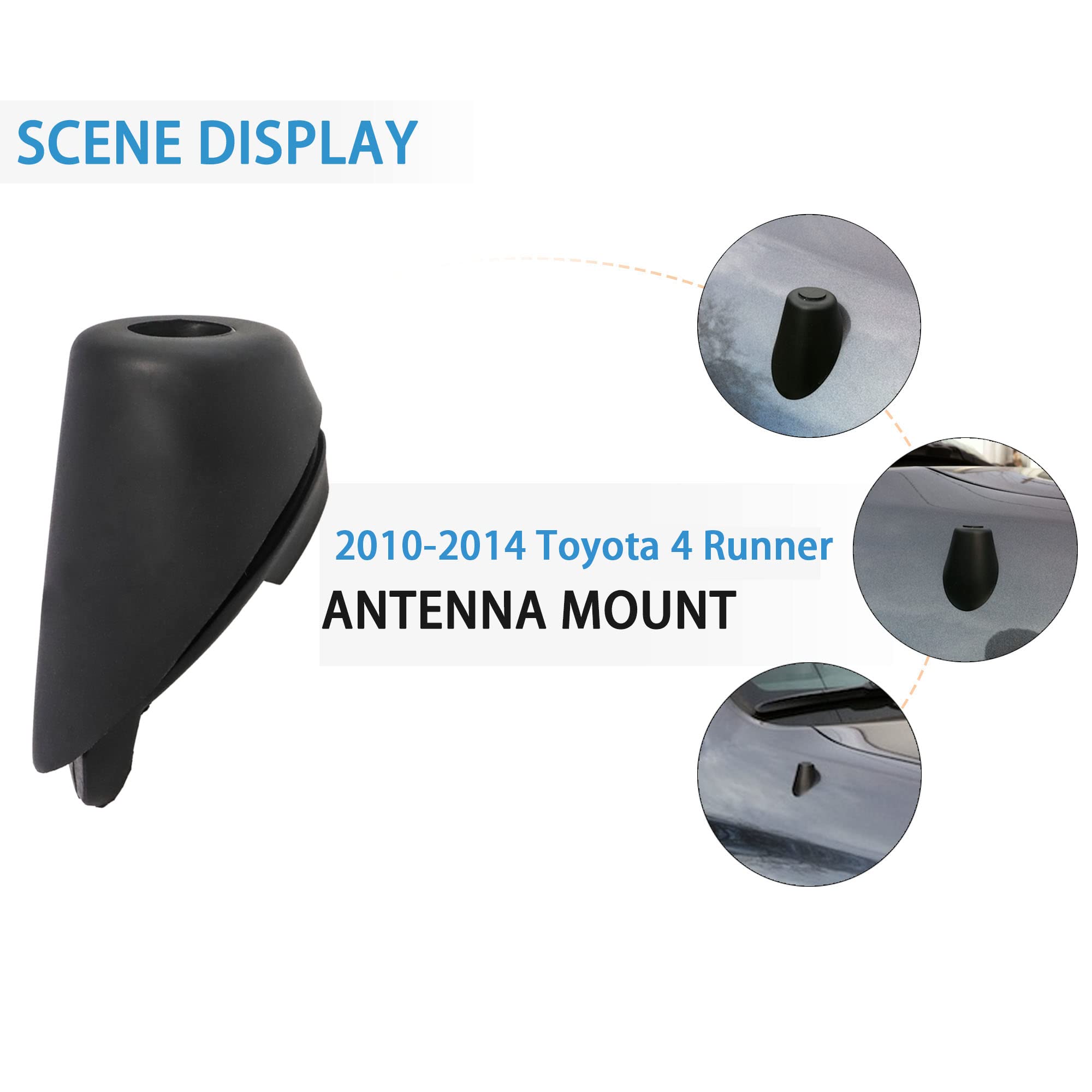 Anina 86392 35040 Antenna Ornament For Toyota 4 Runner 2010 2011 2012 2013 2014 Rubber Antenna Base Bezel Car Radio Antenna Mount Grommet Topper