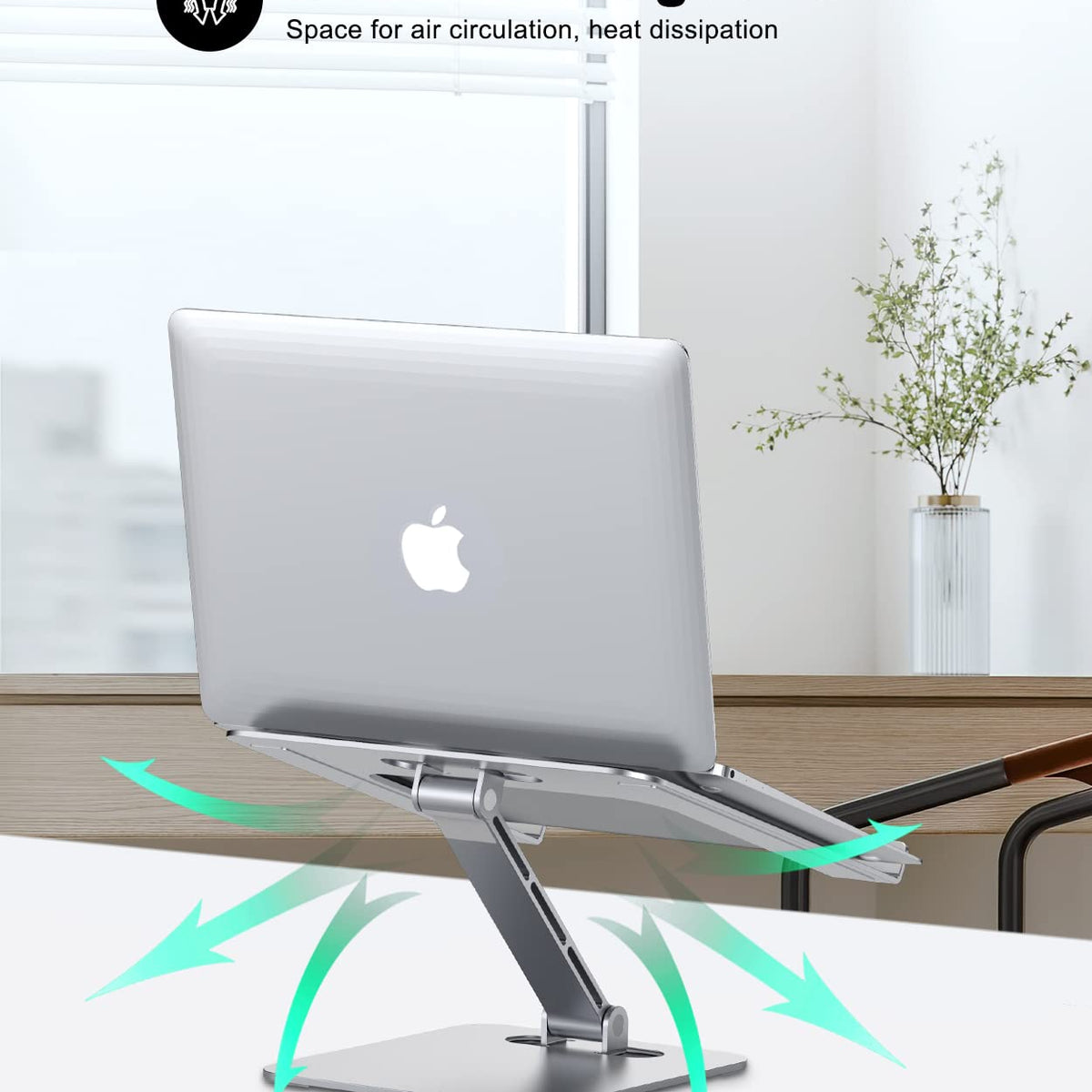 Riwuct Foldable Laptop Stand, Height Adjustable Ergonomic Computer Sta ...