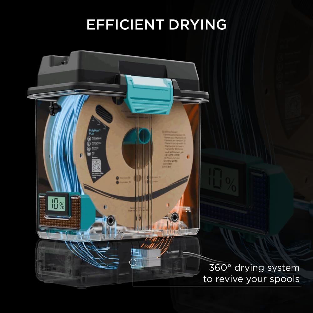 Polymaker 3D Printing Filament Dryer And Storage Box   Polydryer And Polydryer Box For Filament Drying And Sealing With Heat Con