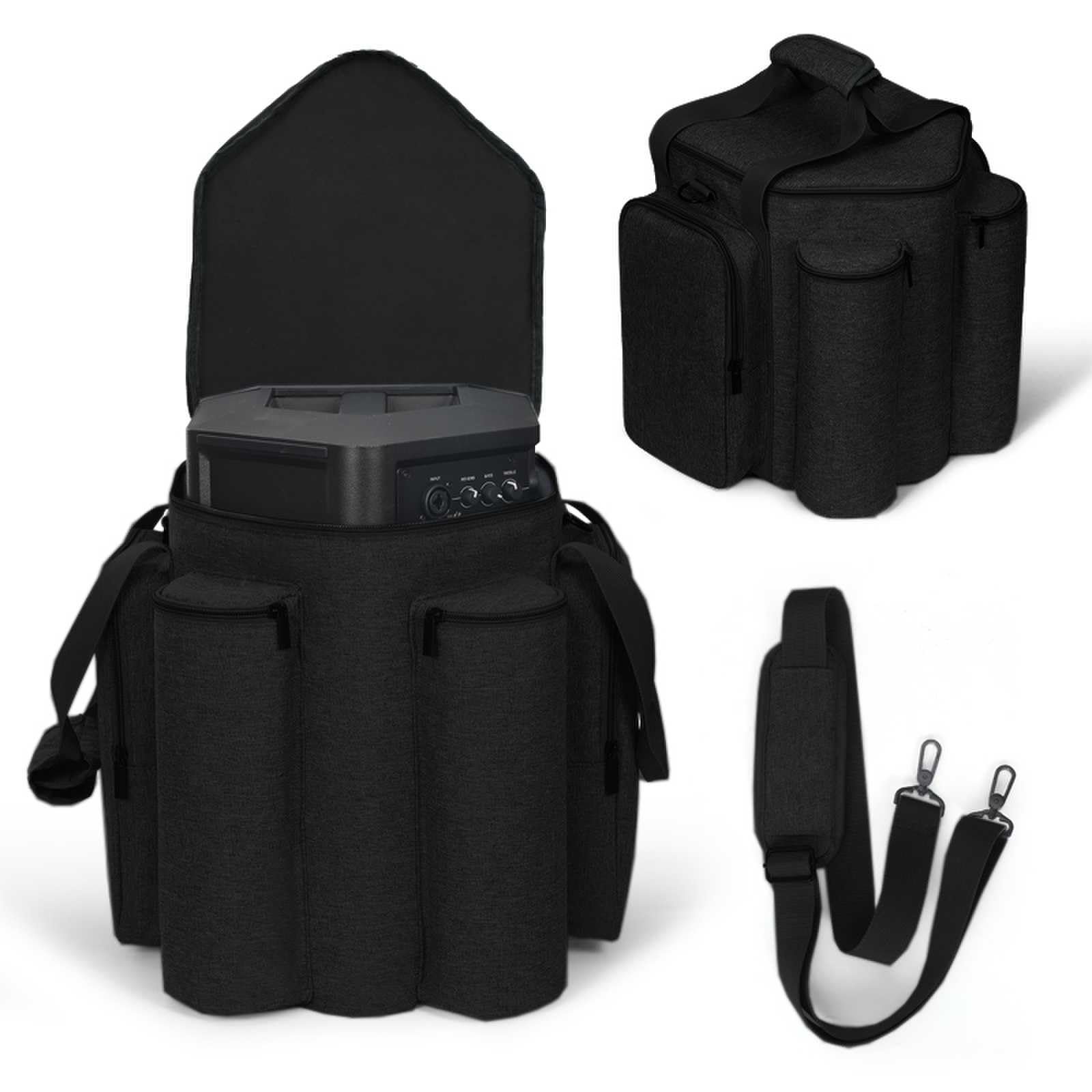 Pisosn Portable Cover Carrying Case Bag Compatible With Bose S1 Pro Portable Bluetooth Speaker (Black)