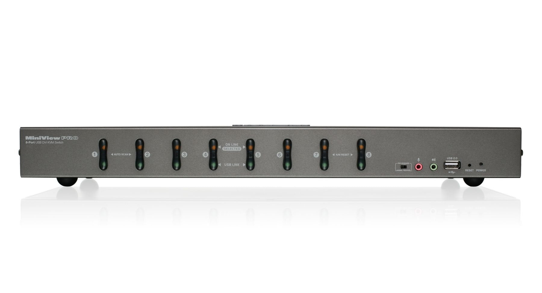 Iogear 8 Port Rackmount Dvi And Vga Kvmp Switch With 2 Dvi D Usb Kvm Cables, Taa Compliant, Gcs1108