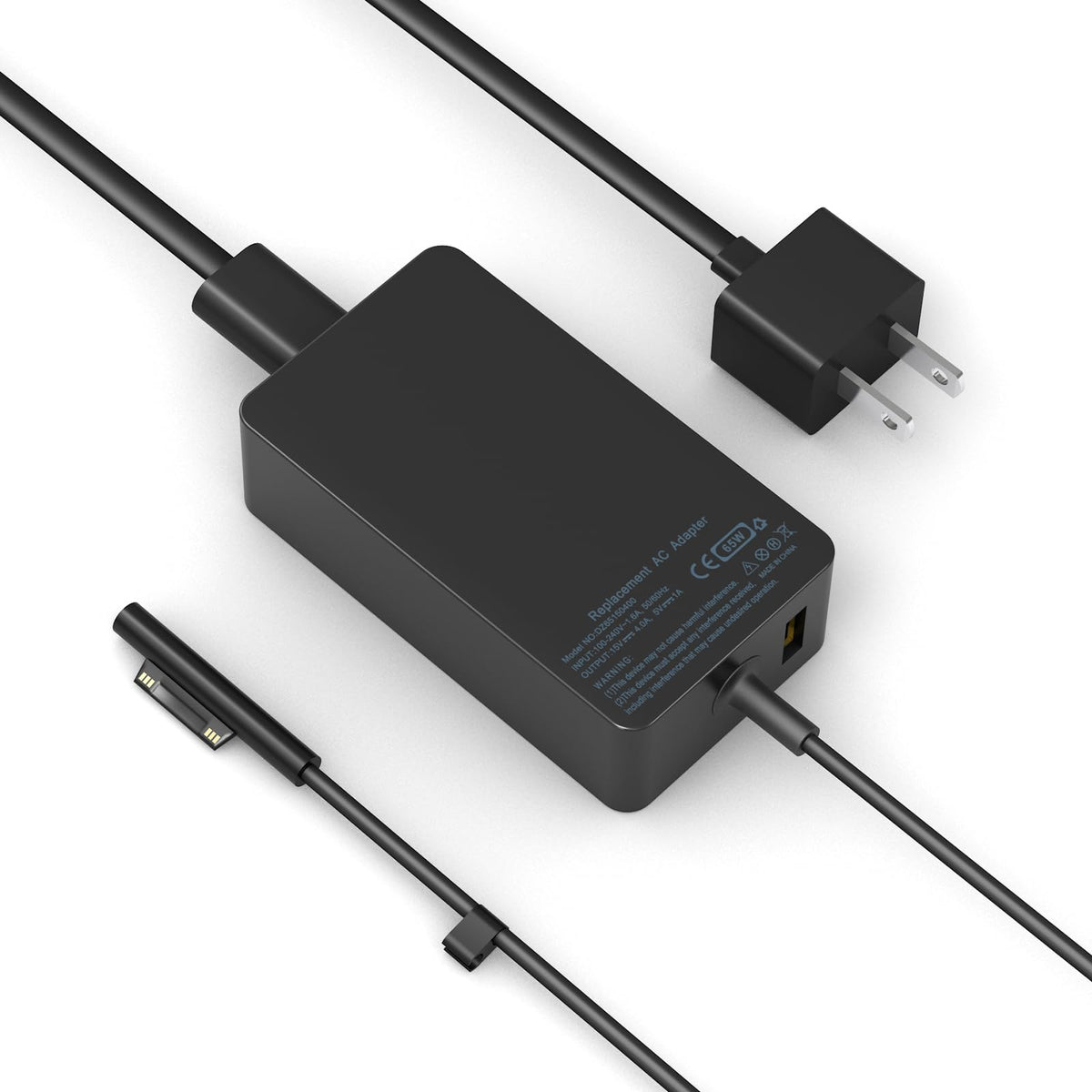 65W Surface Pro Laptop Charger Microsoft Surface Pro Charger For Windows Surface Laptop 6,5,4,3,2,1,Microsoft Surface Pro10,9,8,
