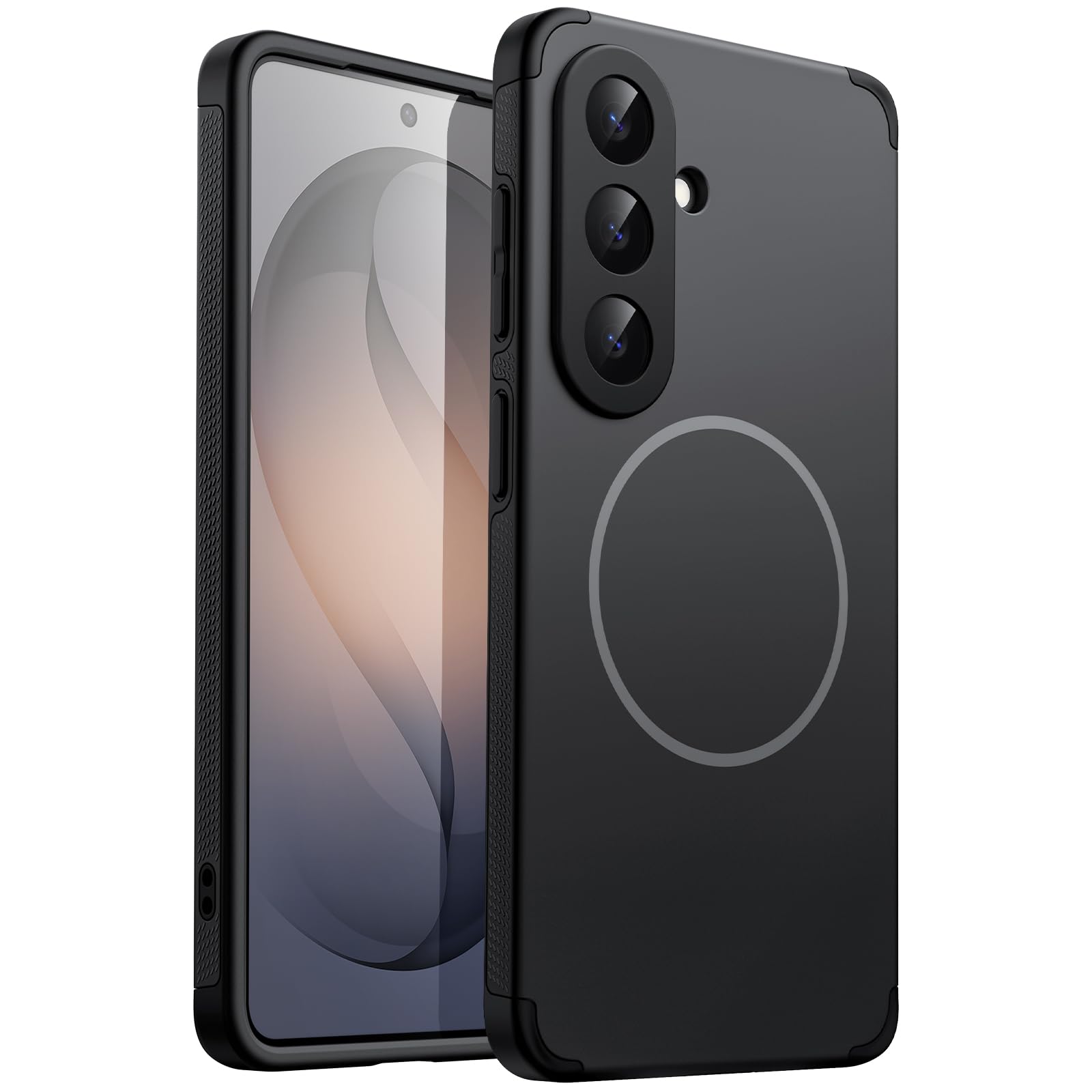 JETech Magnetic Case for Samsung Galaxy S26, Compatible with MagSafe, Dual-Layer Heavy Duty Shockproof Phone Cover, Camera Lens 