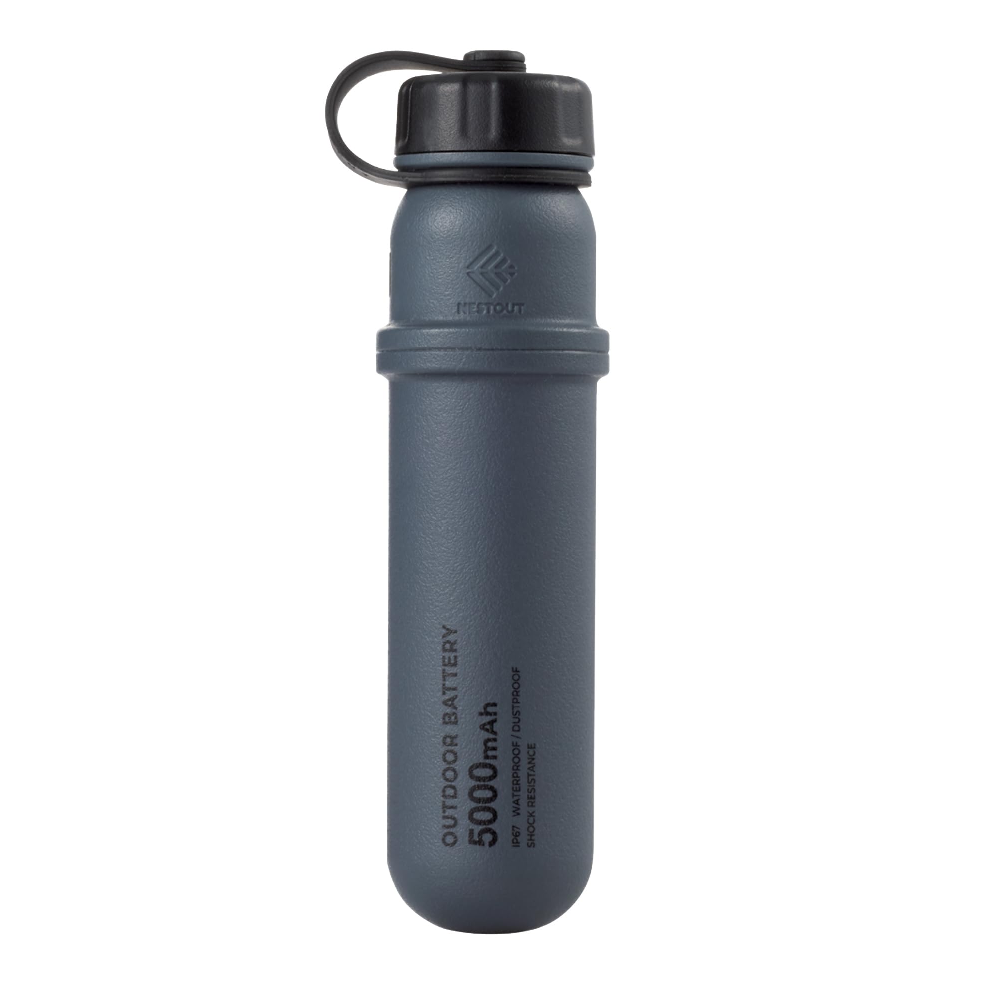 NESTOUT Rugged Portable Charger, 5000mAh Outdoor Battery Power Bank, 15W USB C Fast Charging, Waterproof IP67, Durable Shockproo