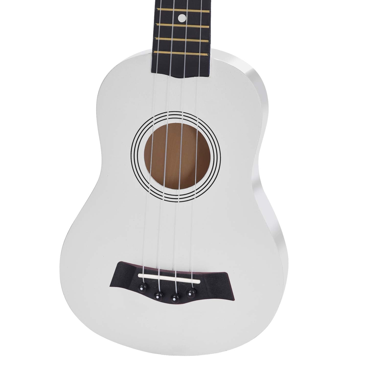 NOT HOME Soprano Ukulele Beginner Pack - 21 Inch Basswood Starter Kit with Gig Bag, Digital Tuner, Spare Strings, White
