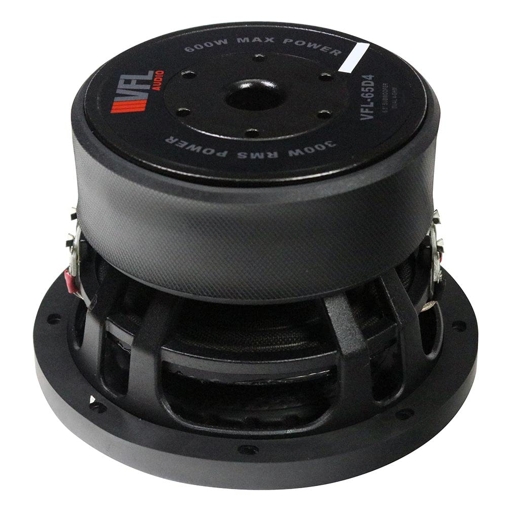American Bass 6.5 High Powered Subwoofer 600W Max Power Dvc Dual 4 Ohm Vfl 65D4