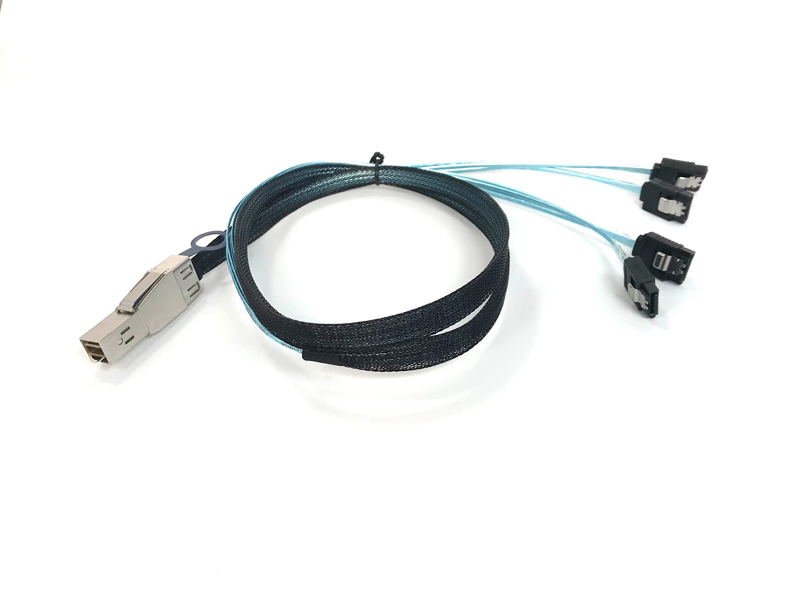 Micro Sata Cables|1 Meter Mini Sas Hd Sff 8644 To 4 Sata Cable   6.0 Gbps Speed, 30 Awg, 100 Ohm Impedance