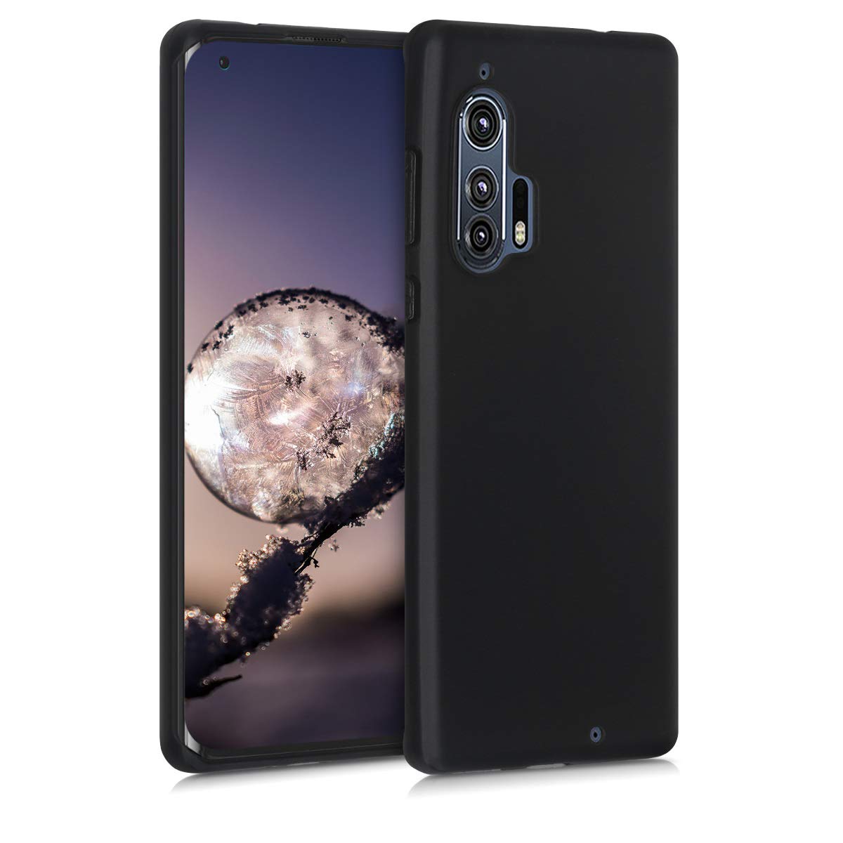 Kwmobile Case Compatible With Motorola Edge Plus/Edge+ Case   Soft Slim Protective Tpu Silicone Cover   Black Matte