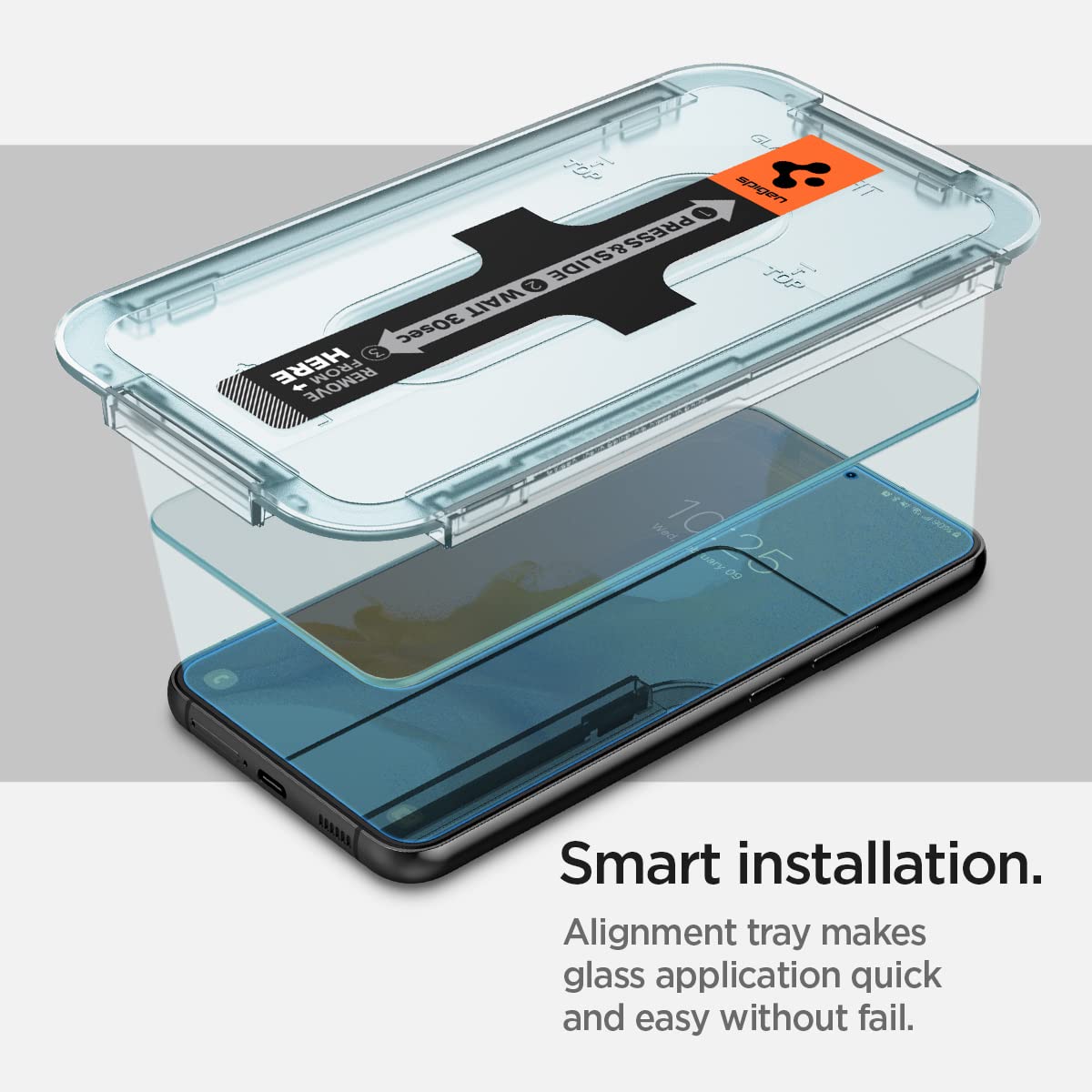 Spigen Tempered Glass Screen Protector Glastr Ez Fit] Designed For Galaxy S22 Case Friendly]   2 Pack