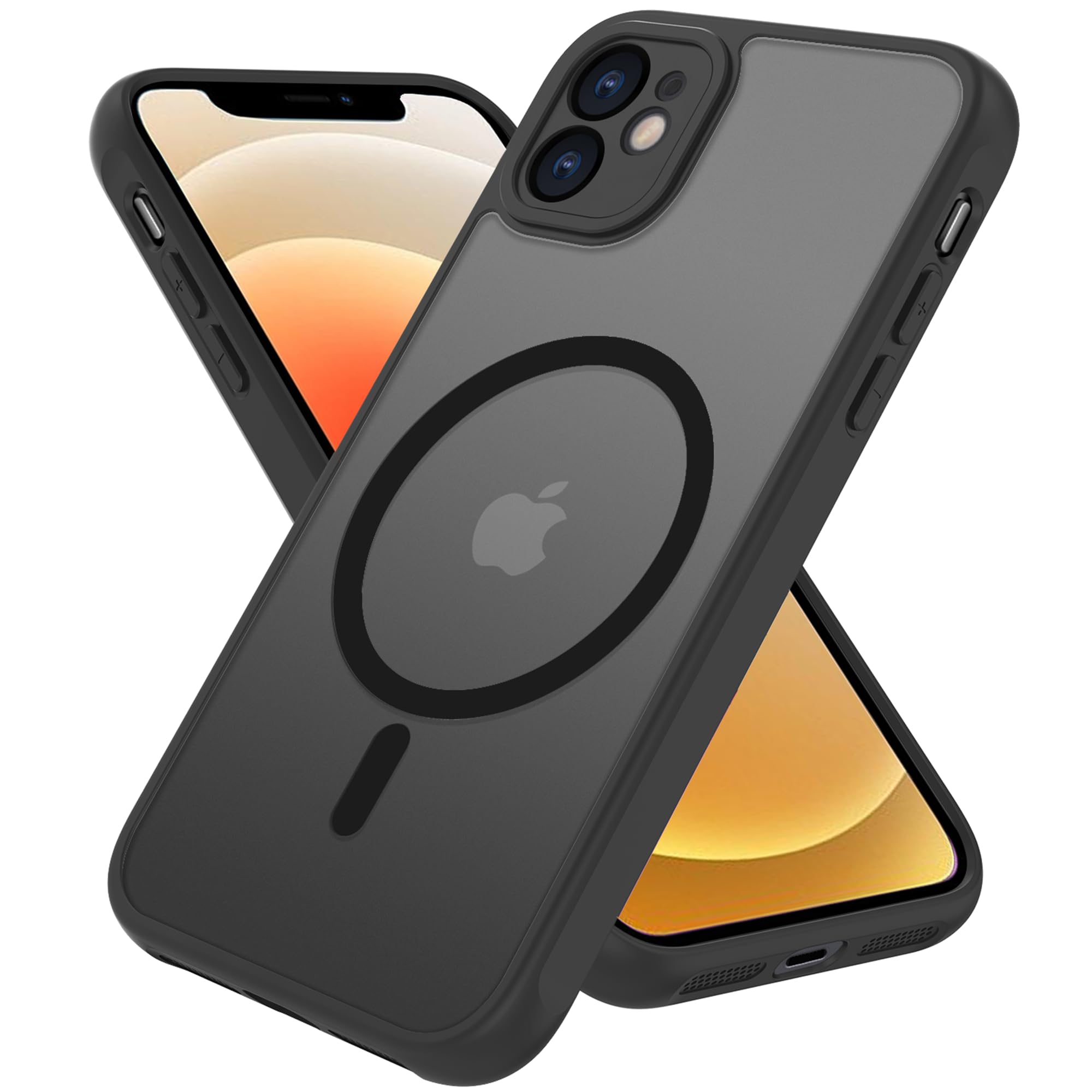 Pinlisheng Magnetic For Iphone 12 Mini Case,Compatible With Magsafe,Military Grade Drop Tested, Shockproof Matte Translucent Har