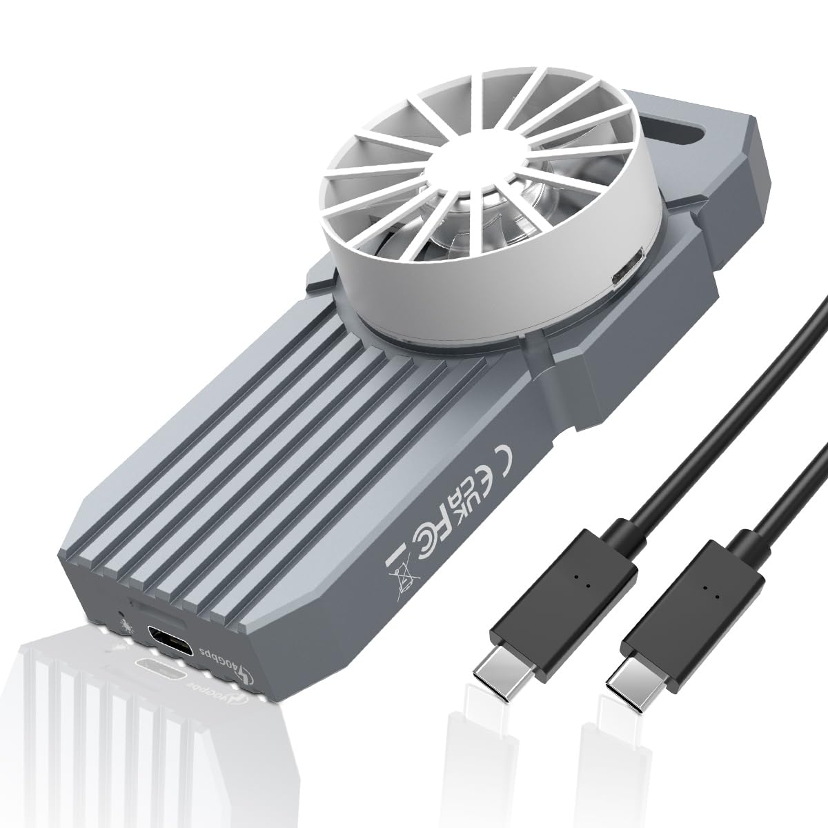 Maiwo 40Gbps M.2 Nvme Ssd Enclosure Usb4 Type C To 2280 Nvme Adapter Removable Magnetic Fan Support Thunderbolt3/4 Usb4/3.0/2.0