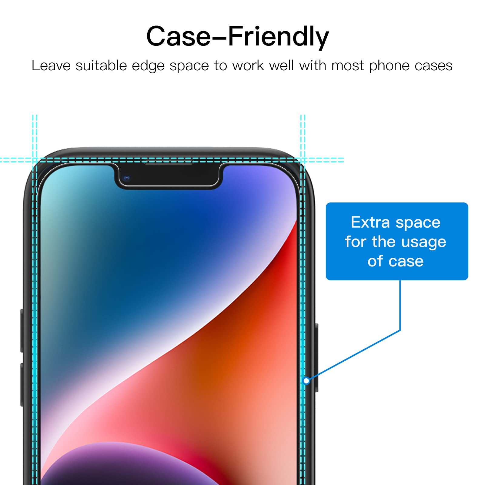 Jetech Privacy Screen Protector For Iphone 14 Plus 6.7 Inch, Anti Spy Tempered Glass Film, 2 Pack