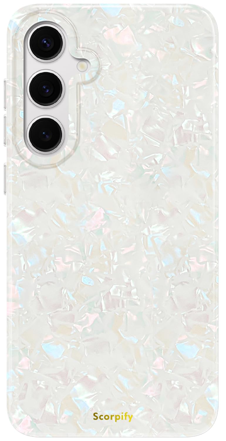 SCORPIFY Compatible with Samsung Galaxy S26 Plus Case [Compatible with MagSafe] for Colorful Pearl Design, Cute Clear Magnetic P