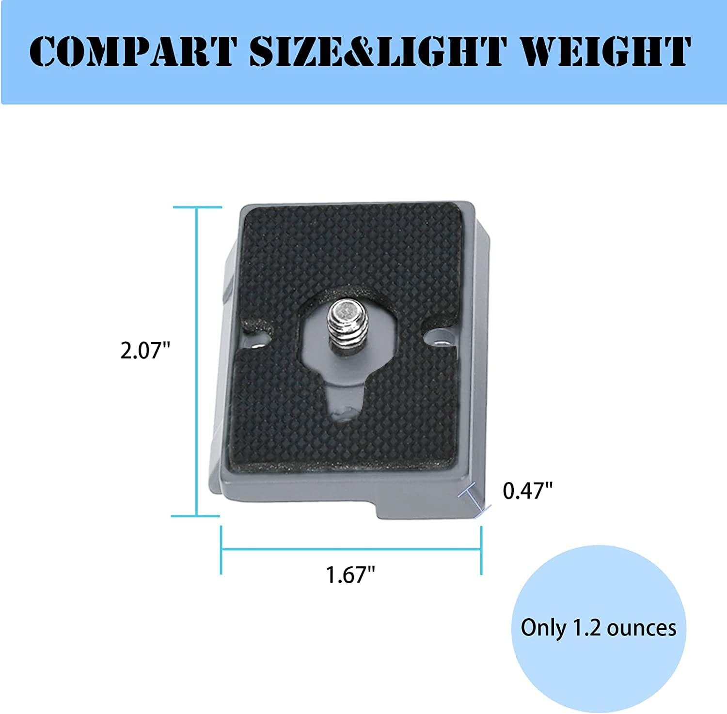 Ytvariw 323 Quick Release Plate 1/4'' Screw Tripod Camera Compatible For Manfrotto 200Pl 14 Rc2 Camera Tripod Ball Head 2Pcs,Gre