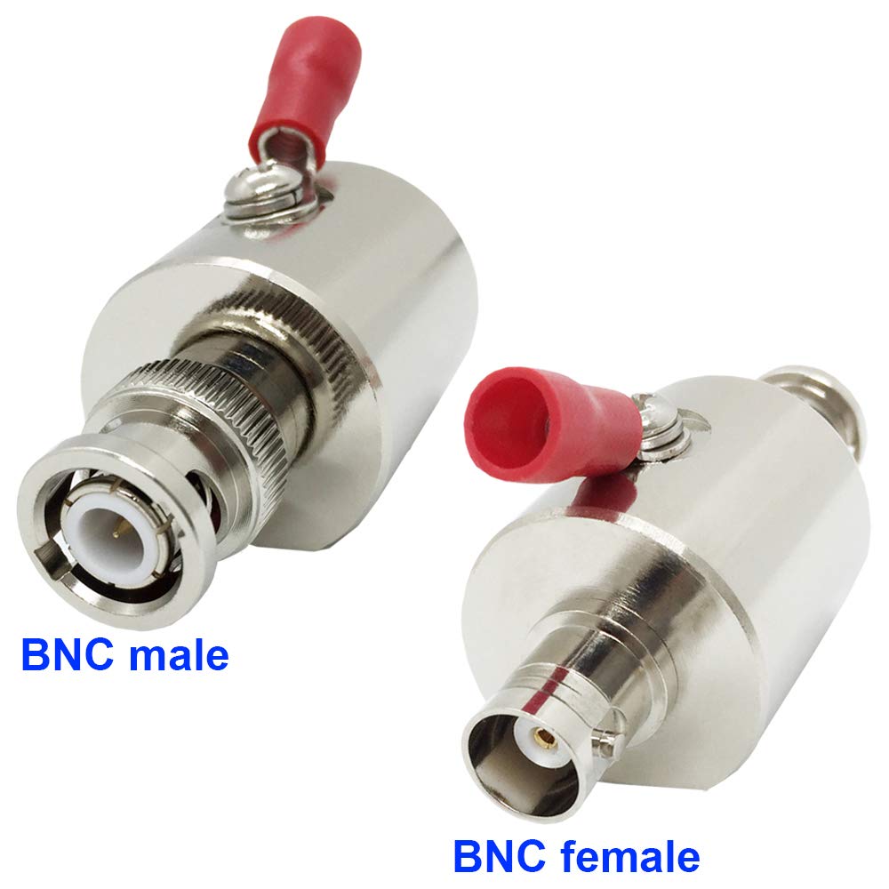 Rfiotasy Lightning Arrester Bnc Lightning Protection Device Male To Female Dc 3Ghz For Communication, Monitoring Equipment, Ethe