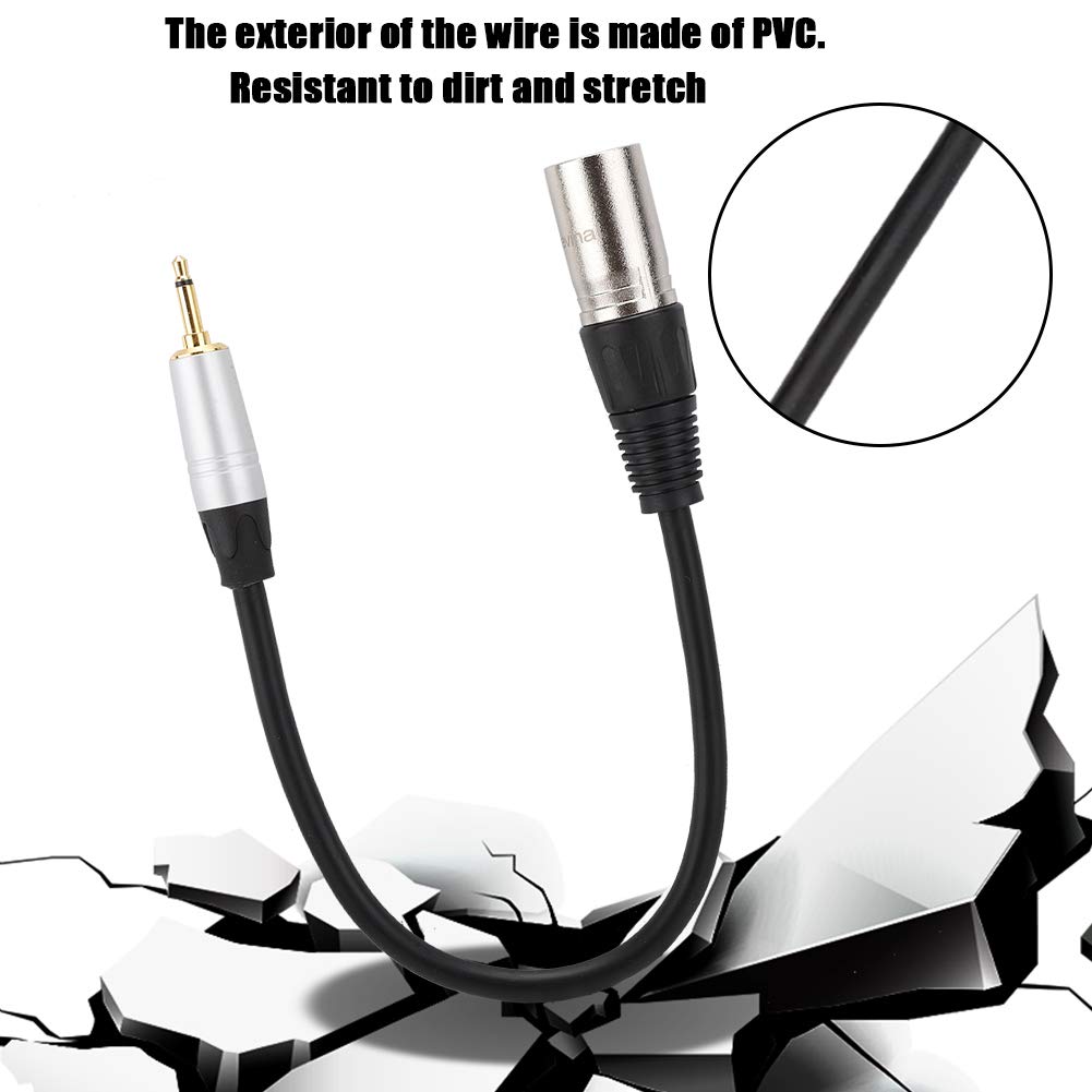 Wendry Gold Plated 3.5Mm Trs To Xlr3M Stereo Cable, Mono Male To 3Pin Xlr Male Pvc Exterior Zinc Alloy Shell Adapter Cable(0.)