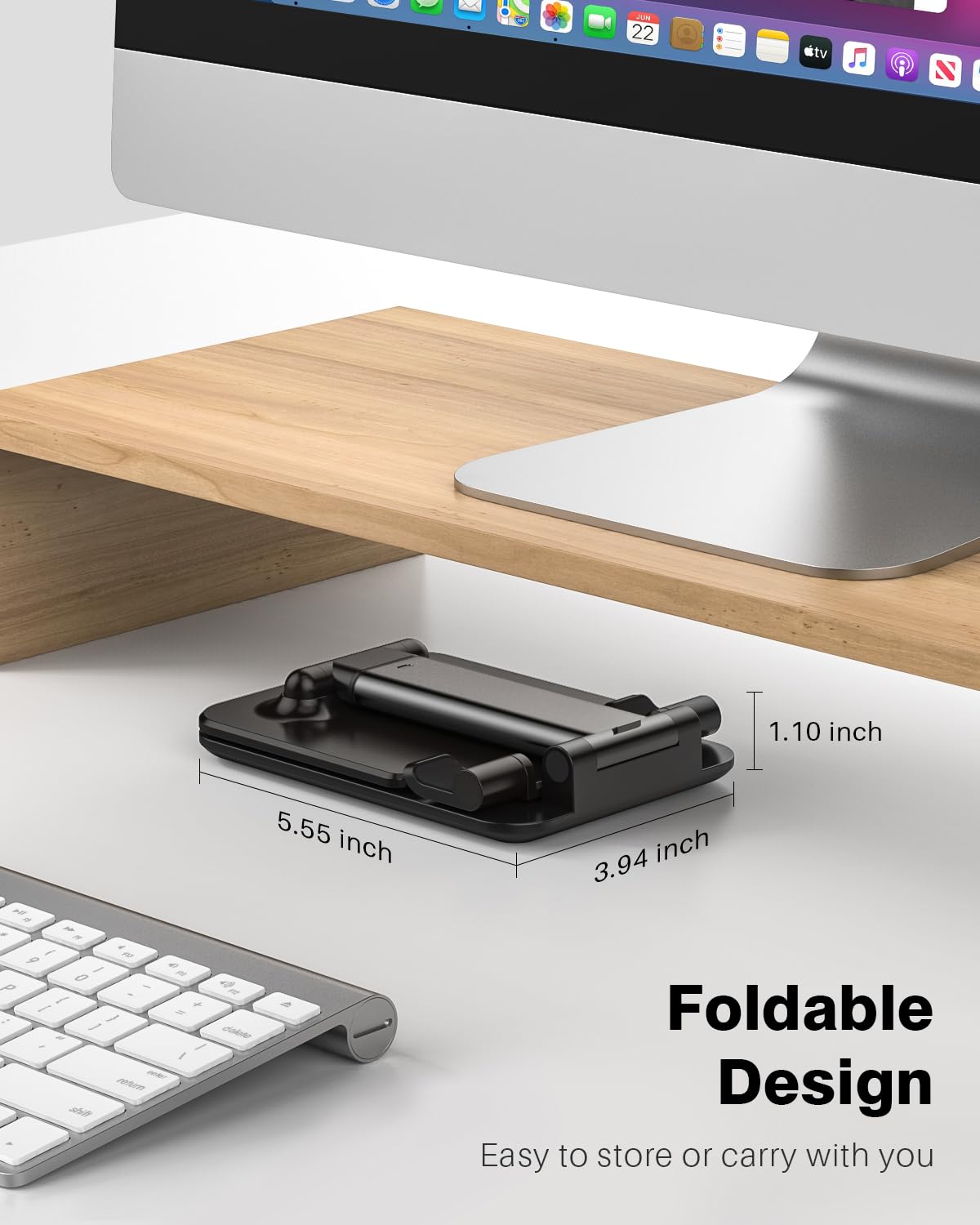 Anozer Tablet Stand Foldable & Adjustable, Portable Monitor Stand 5.55 * 3.94'' Wide, Fit For Ipad Holder Stand Compatible With