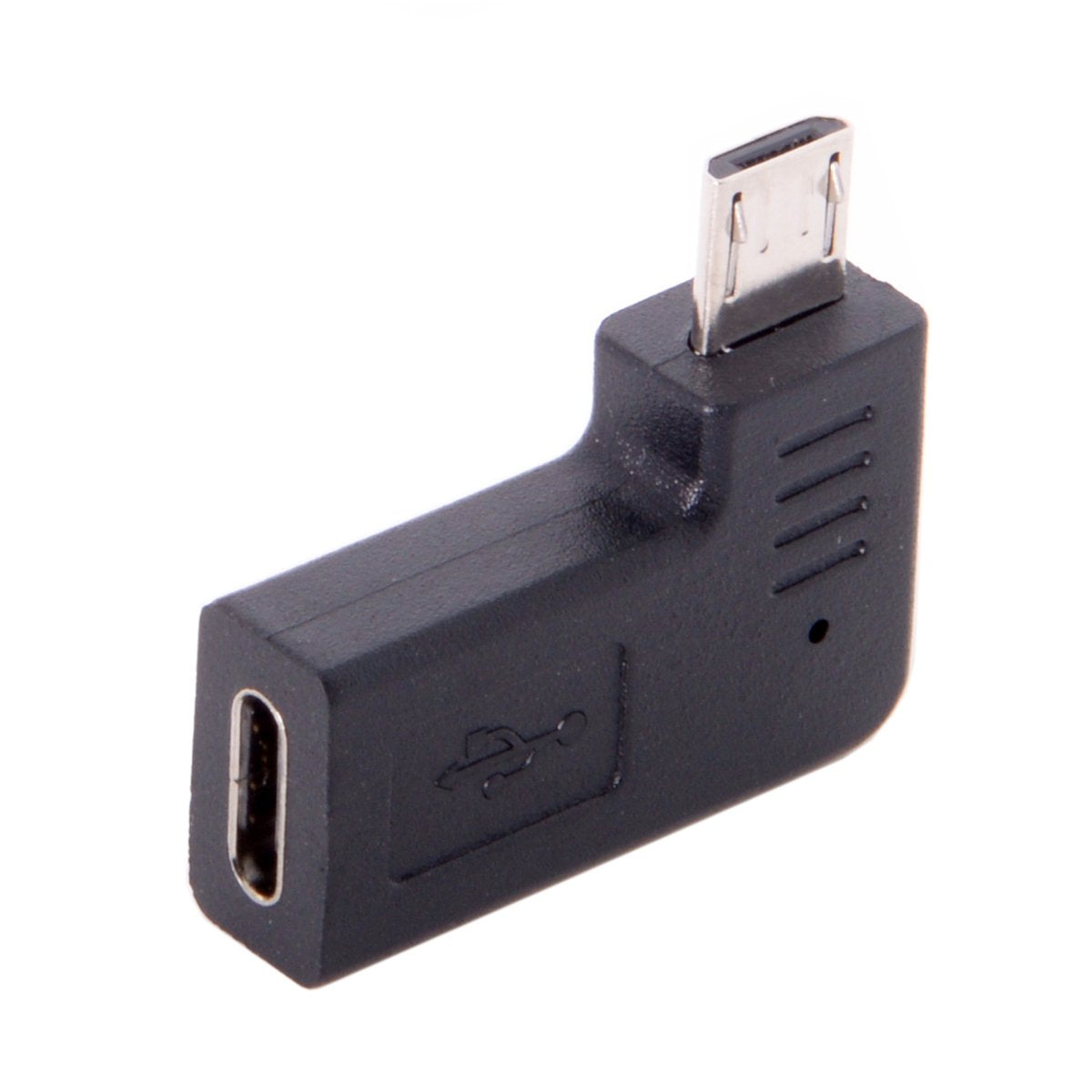 Cablecc Usb C Type C Female To Micro Usb 2.0 5Pin Male Data Adapter 90 Degree Left & Right Angled Type (Left Angled)