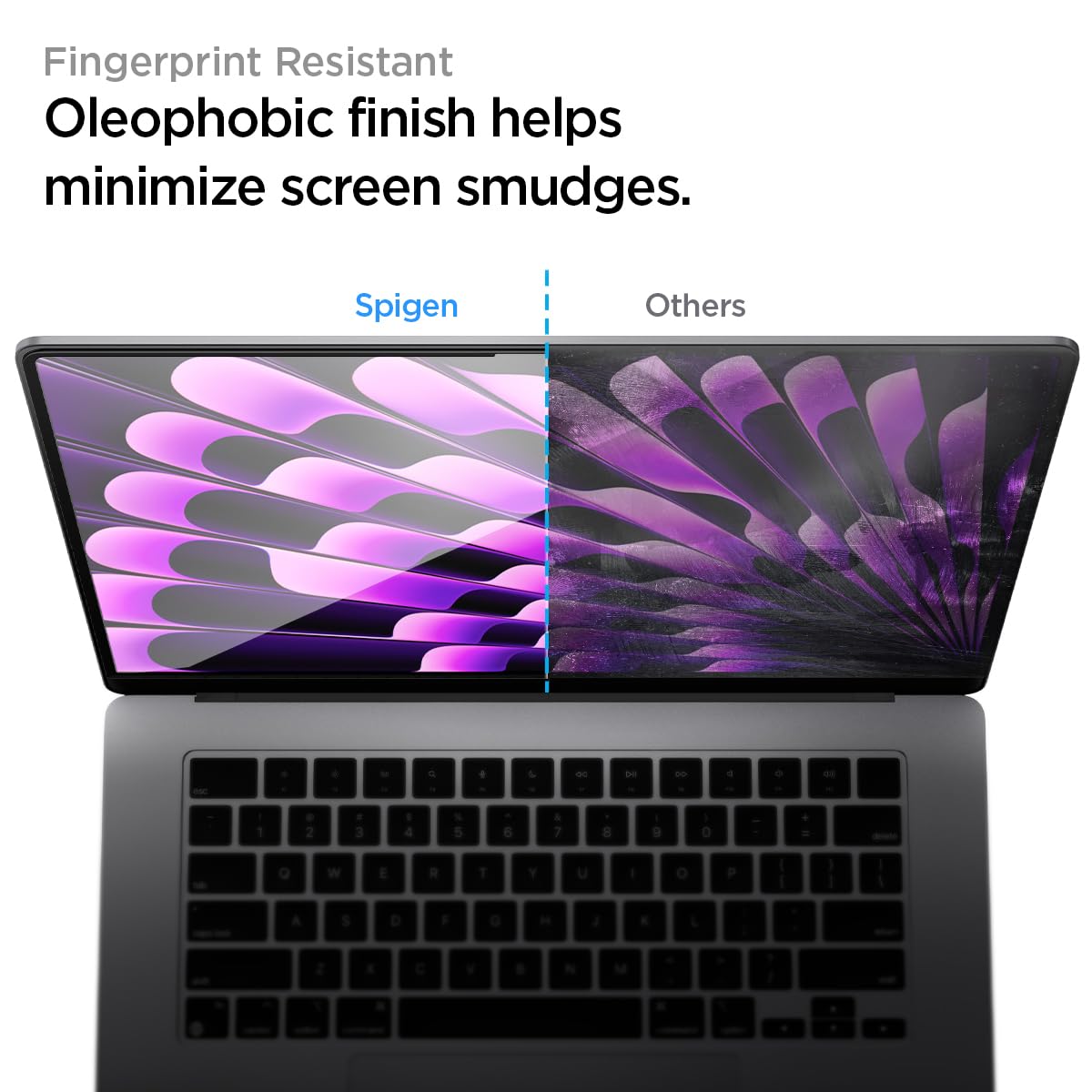 Spigen Tempered Glass Screen Protector [Glas.Tr Slim] Designed For Macbook Air 15 Inch M4 / M3 / M2 (2025/2024 / 2023)   1 Pack
