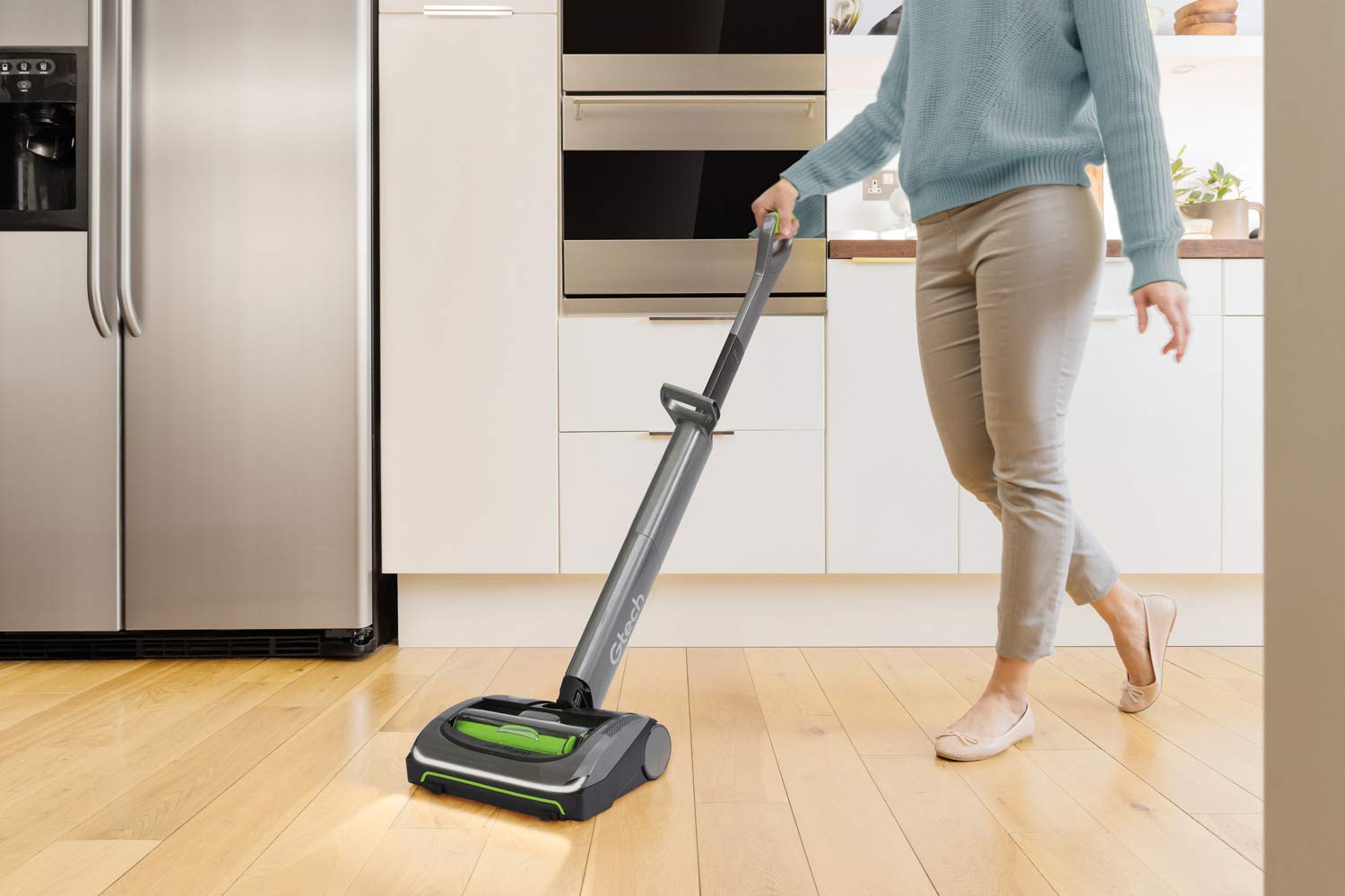 Gtech Airram Mk2 Cordless Vacuum Cleaner, 0.8 L, 22V, Grey/Green