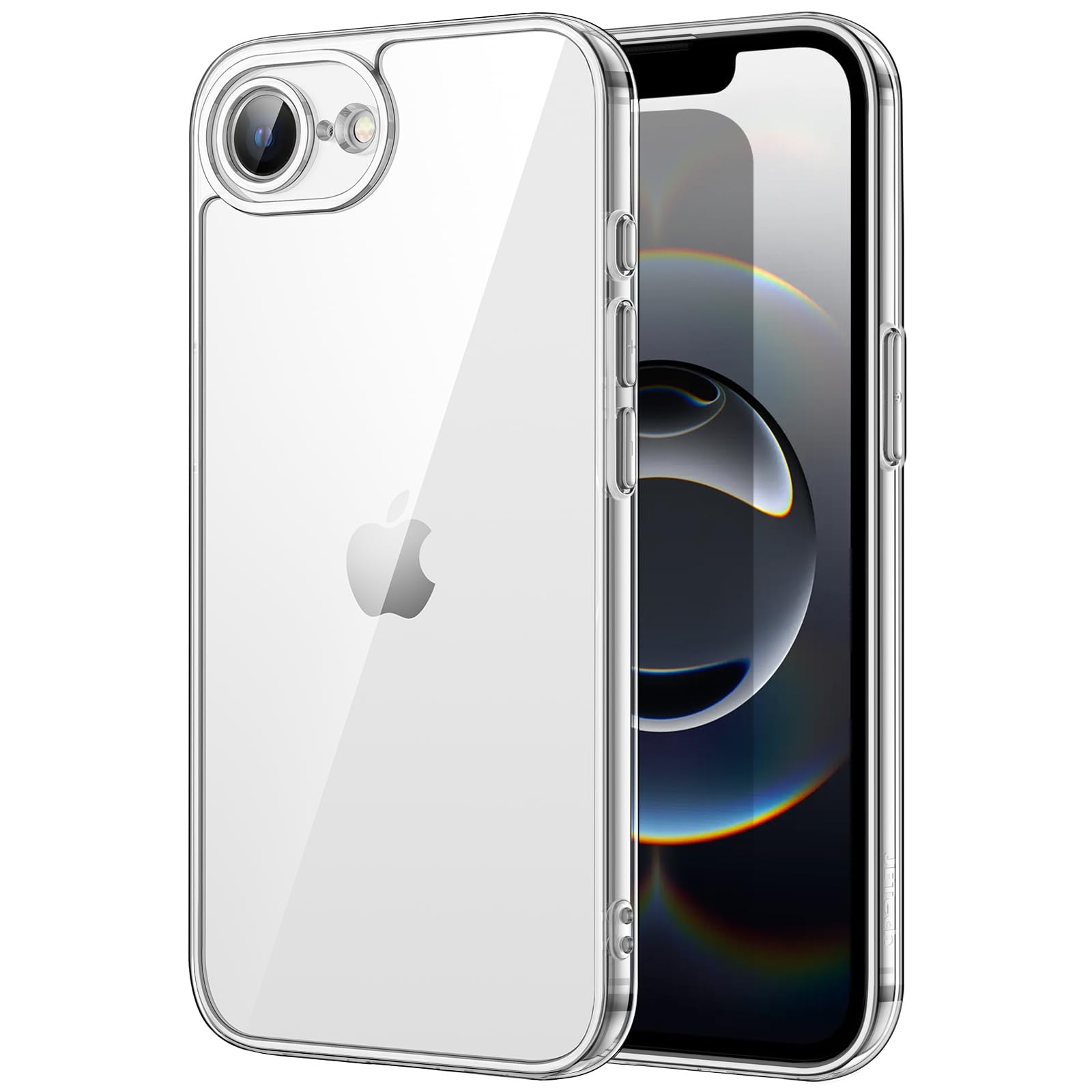 JETech Case for iPhone 17e (2026) / iPhone 16e, Non-Yellowing Shockproof Phone Bumper Cover, Anti-Scratch Clear Back, 6.1-Inch D