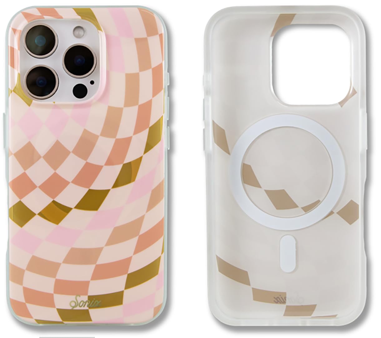 Sonix Case For Iphone 16 Pro | Compatible With Magsafe | 10Ft Drop Tested | Checkered Neutrals