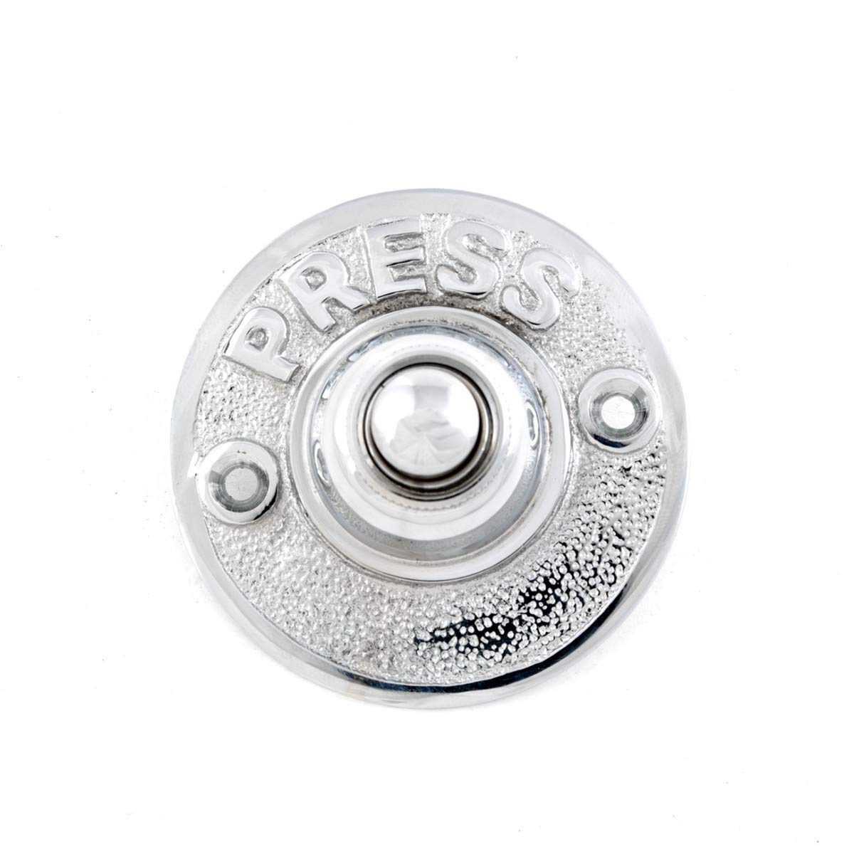 Renovators Supply Manufacturing Doorbell Button 2.5 In. Diameter Round Brass Vintage Push Button With Mounting Hardware