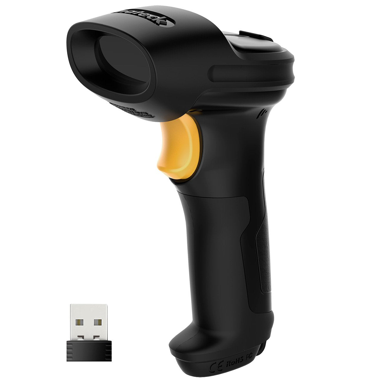 Inateck Barcode Scanner, Wireless Scanner, 1 Charge 180 Days Standby, 35M Range, Automatic Scanning, Bcst 60 Black